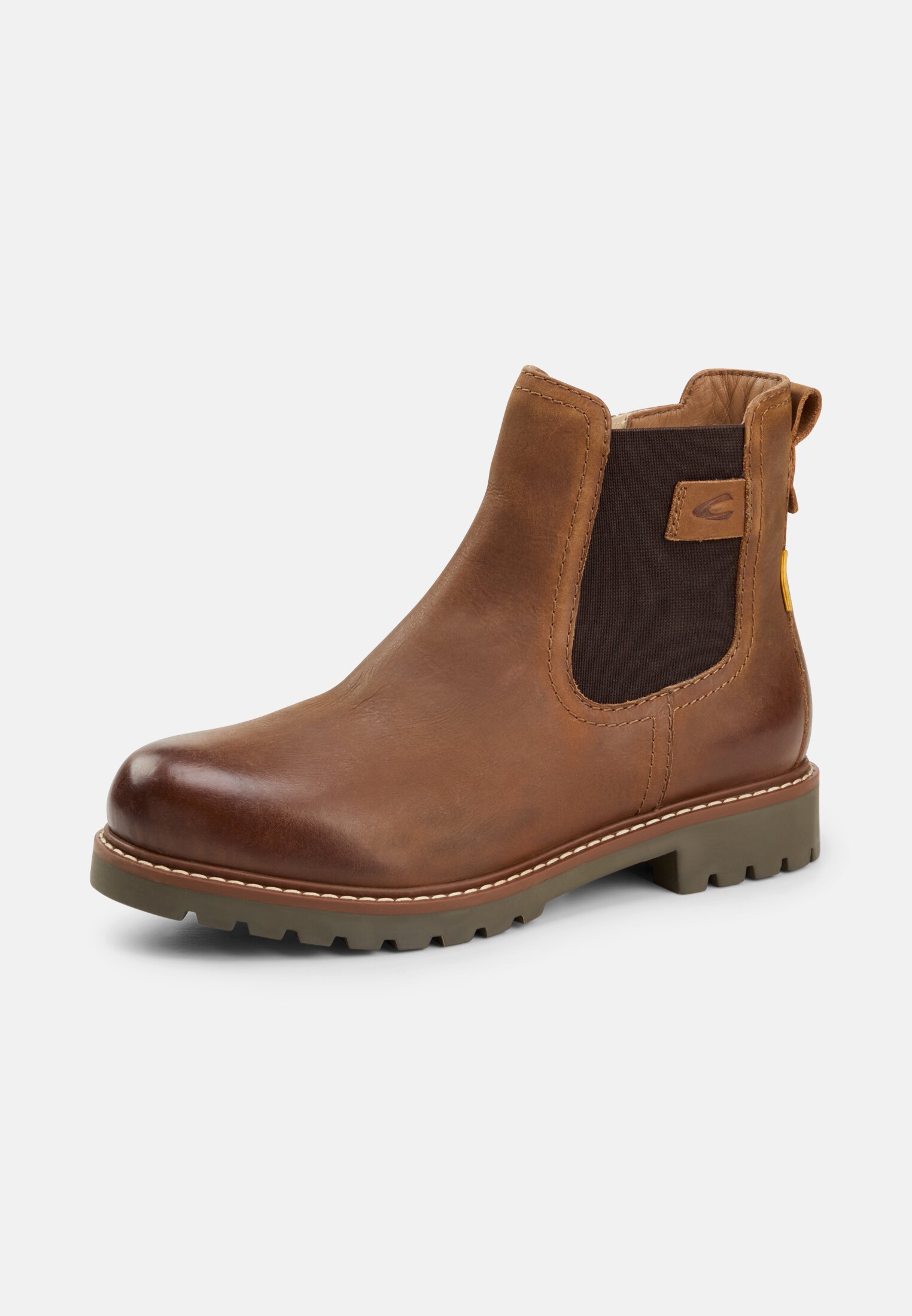 Damen Chelsea Boot mit Reißverschluss Braun frontal hinten