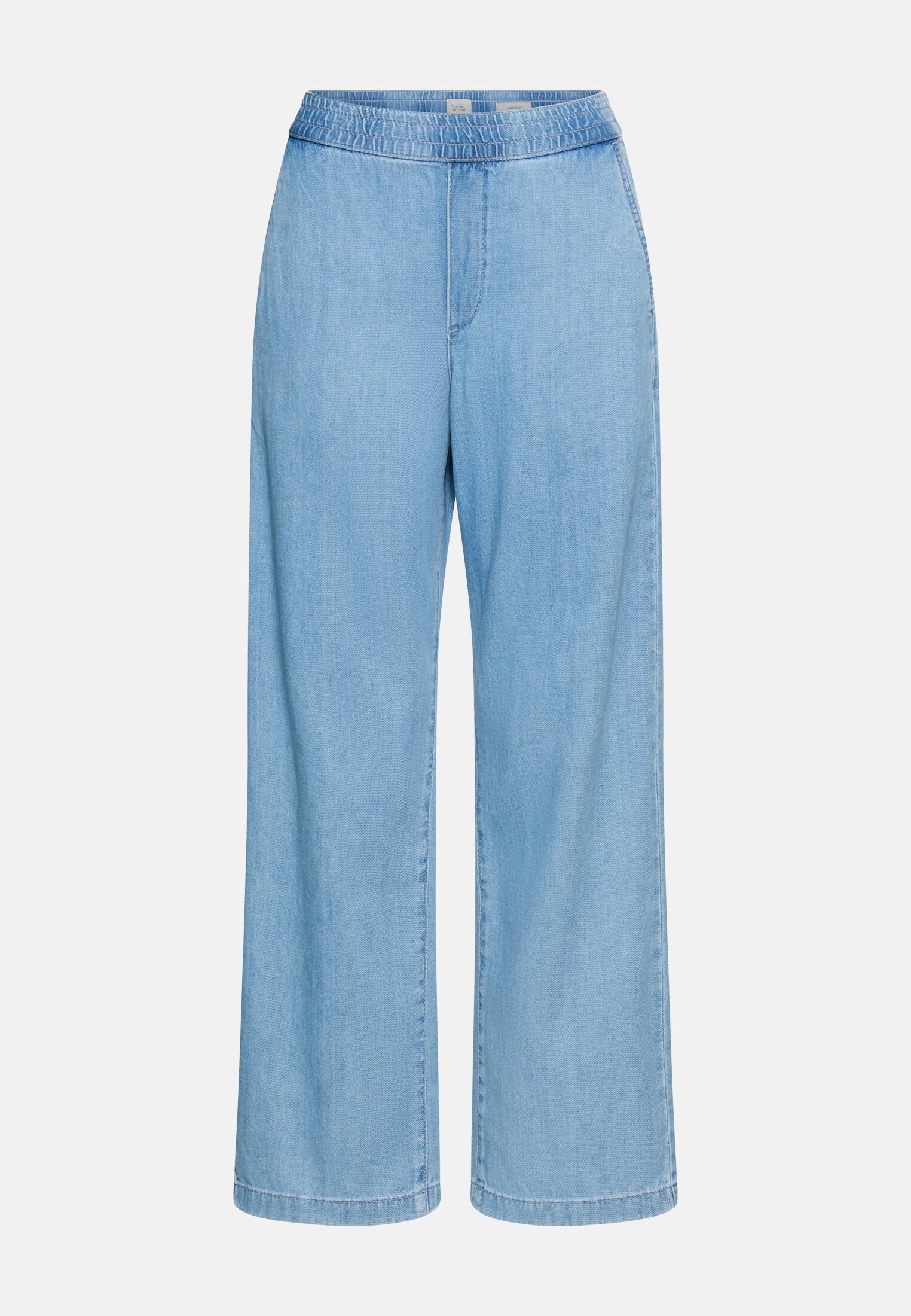 Damen Denim Hose aus einem Baumwollmix Hellblau frontal vorn