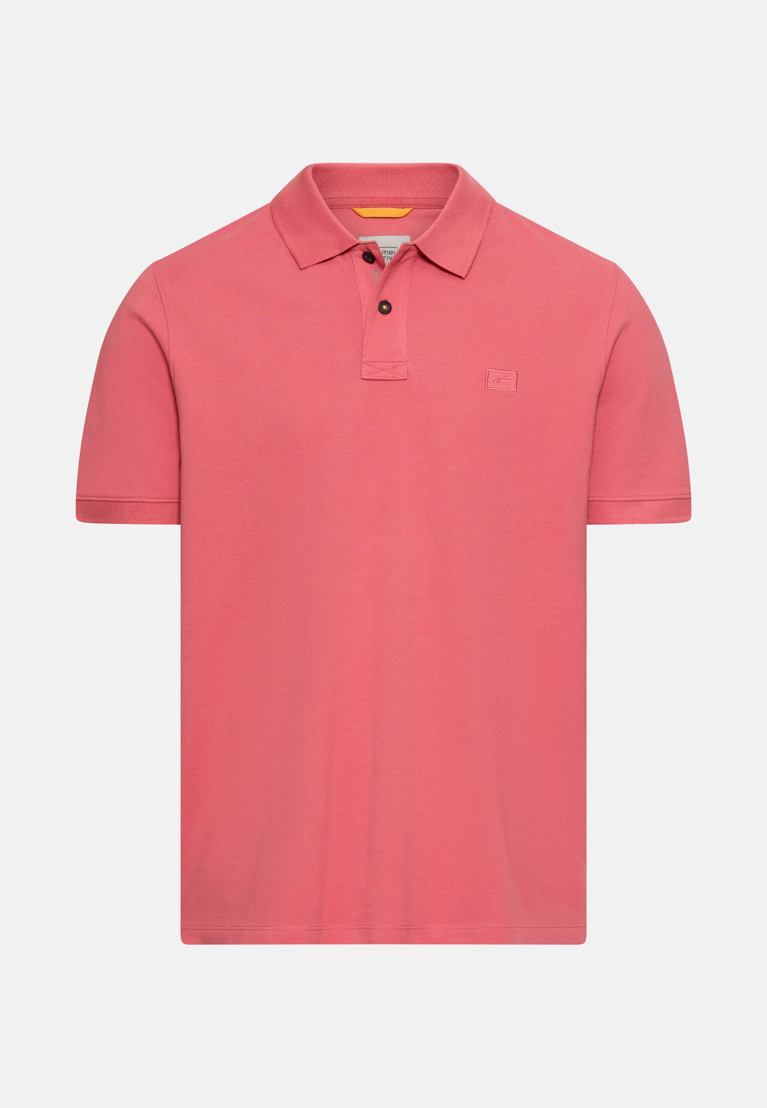 Heren Poloshirt met korte knoopsluiting Rood frontaal voor