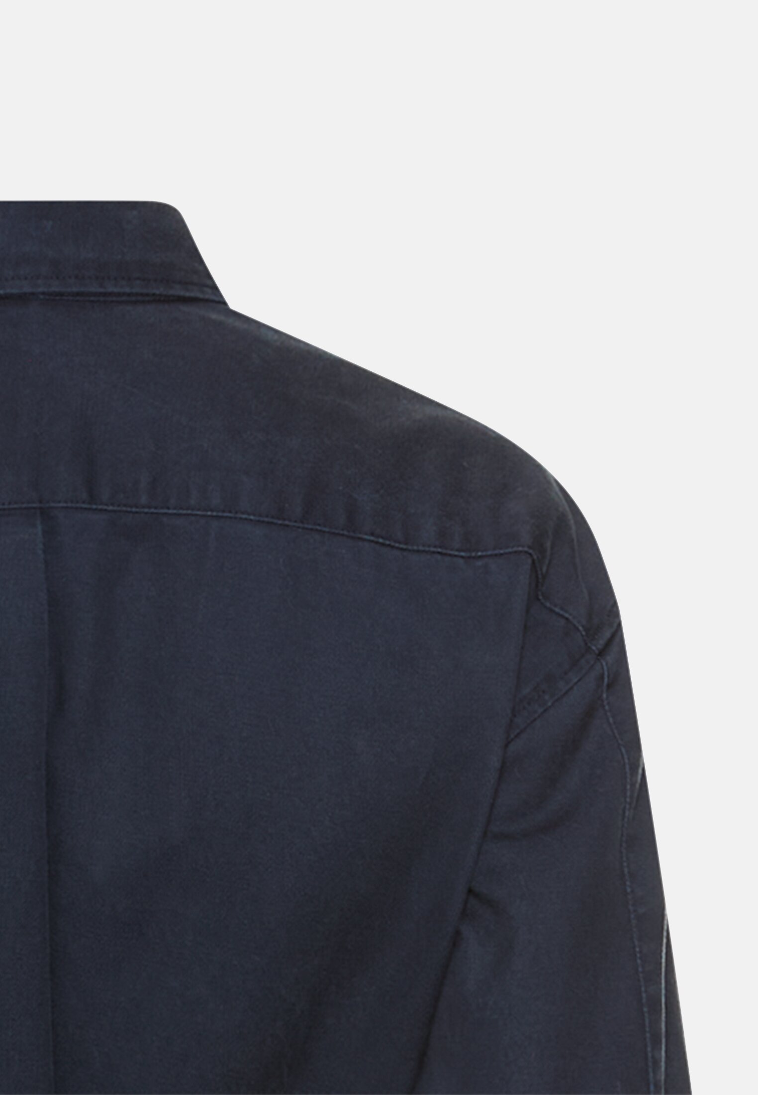 Damen Kleid mit Taillengürtel Nachtblau hinten nah