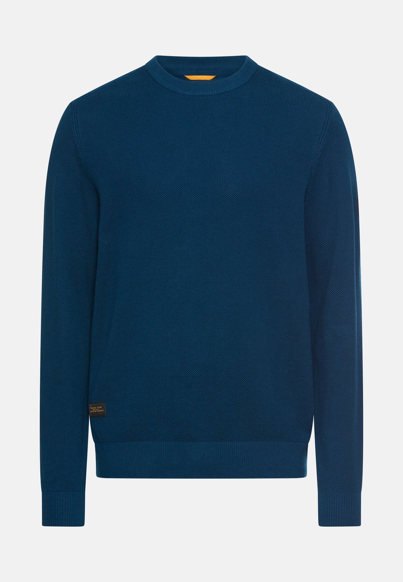 Heren Gebreide trui met ronde hals Lichtblauw frontaal voor