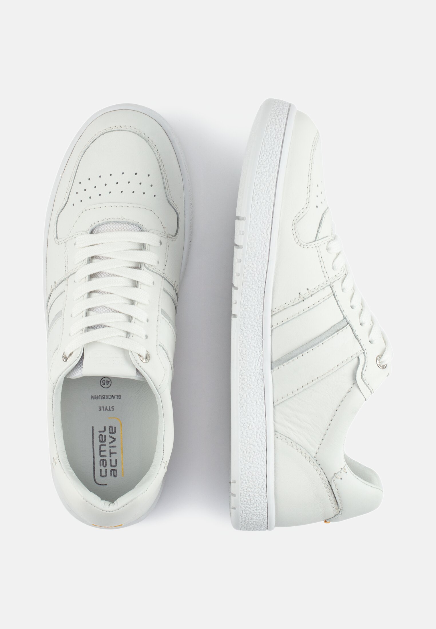 MI_55BNA11-0201-500_1G-00 Men Sneakers made of smooth leather and suede White frontal top