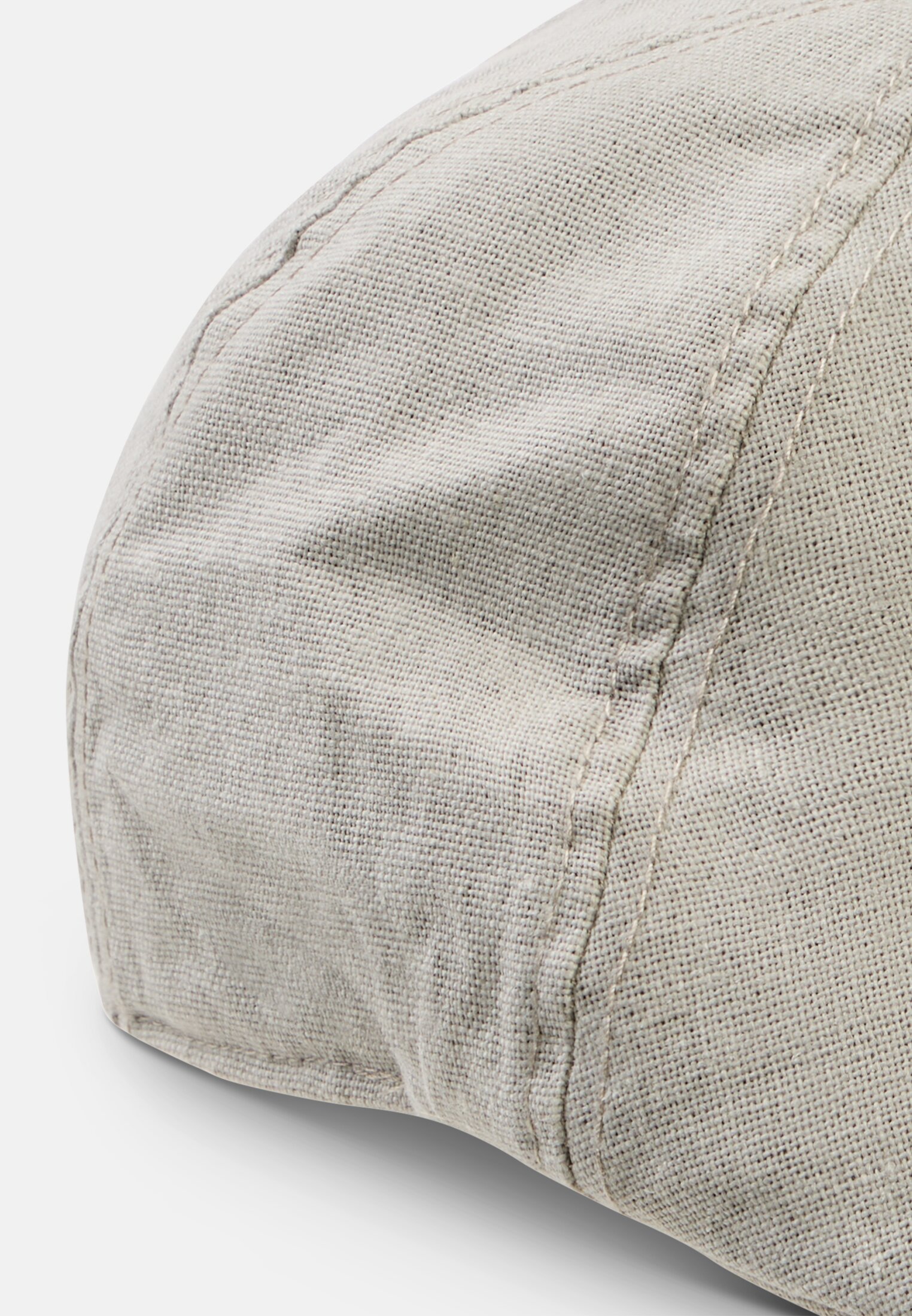 Men Flat Cap made from a linen blend Beige front close