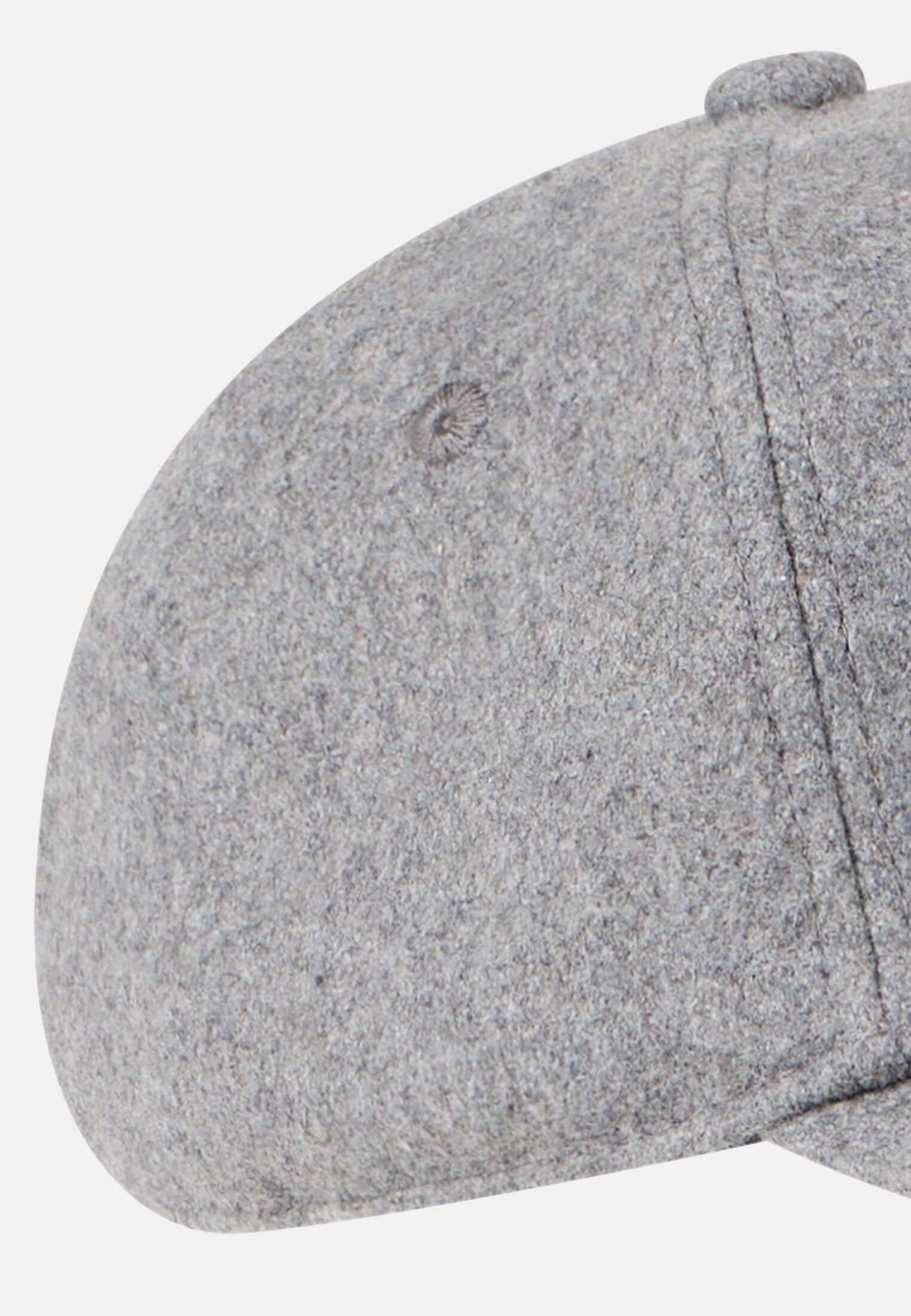 Men 6-panel cap made of wool mix Stone gray front close