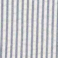 Damen Gestreiftes Schlupfkleid aus leichter Baumwolle Blau-Weiß