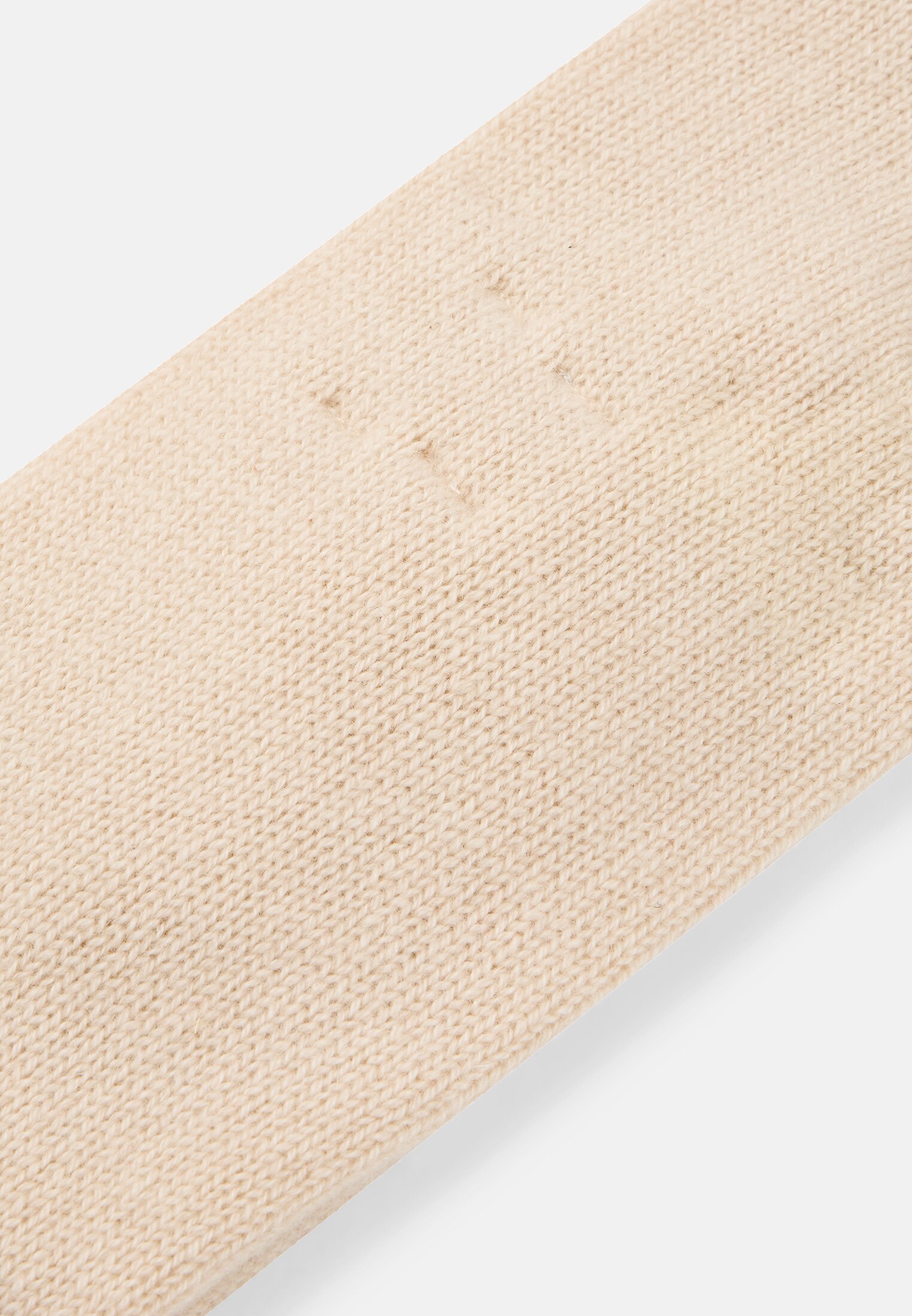 Damen Stirnband aus reinem Kaschmir Beige vorne nah