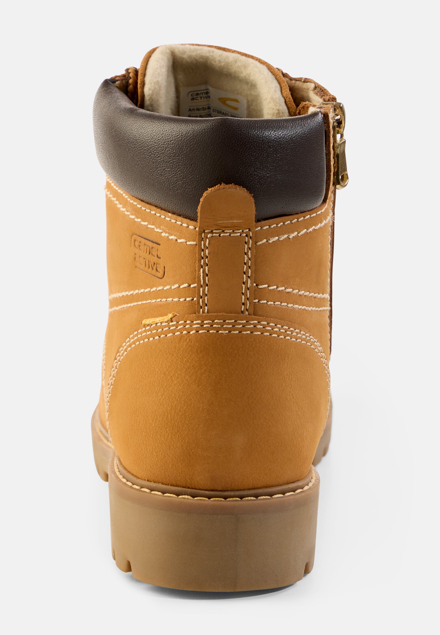 Herren Boot aus echtem Leder Braun vorne nah