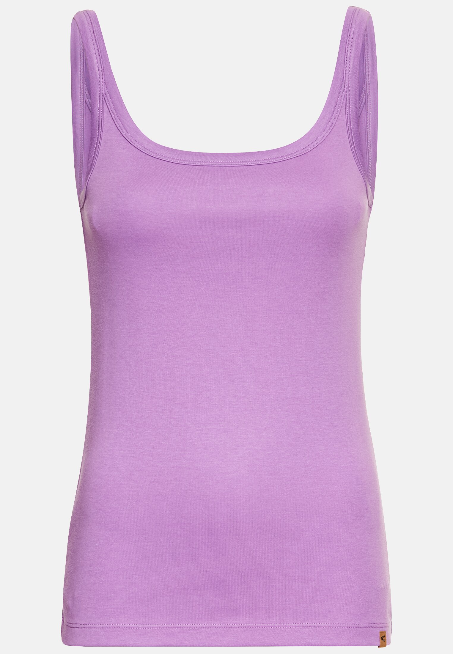 Women Basic top made of pure cotton Purple frontal front
