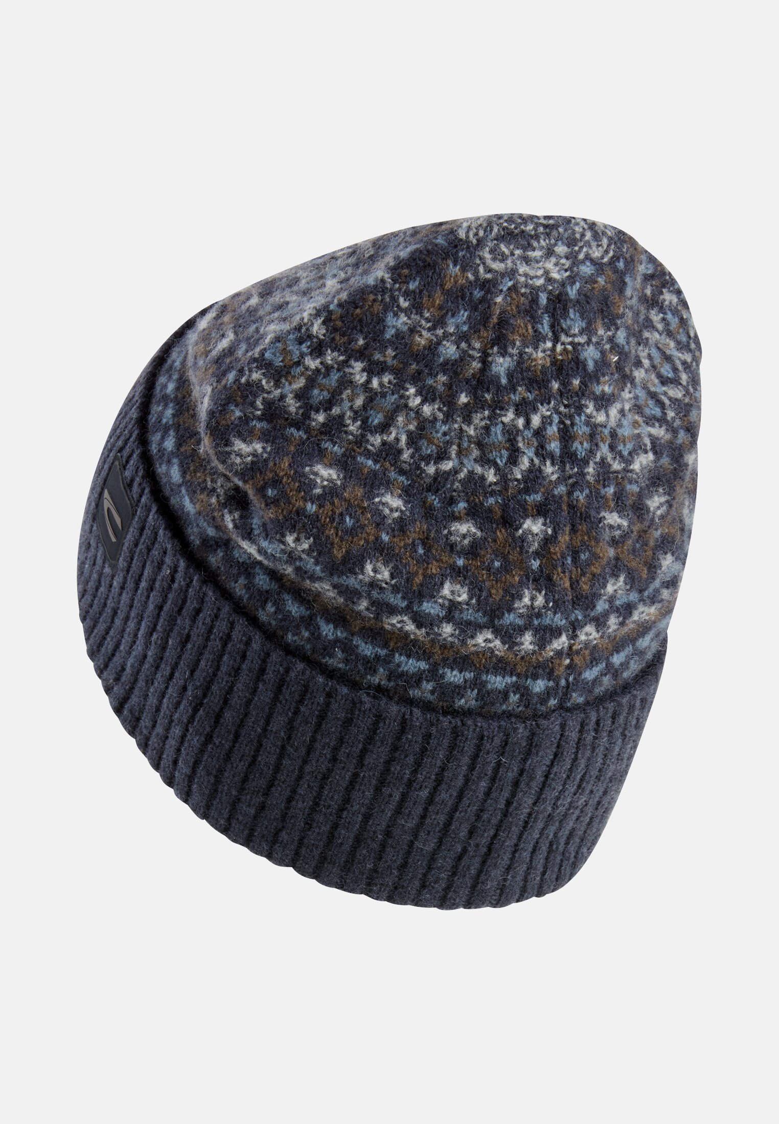 Heren Muts van zuivere wol Marineblauw frontaal achter