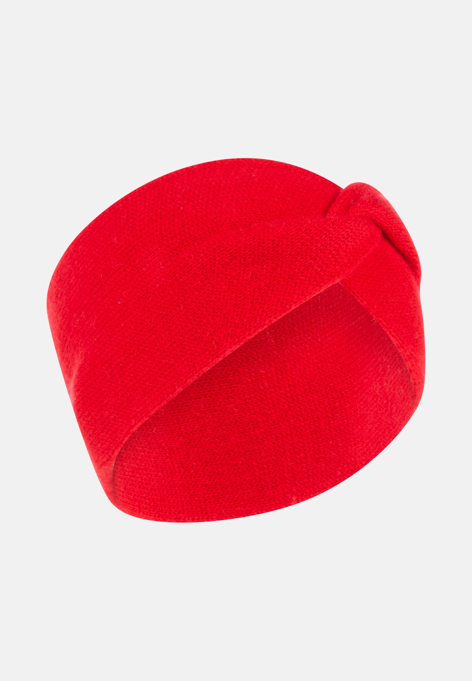 Damen Stirnband aus reinem Kaschmir Rot frontal vorn