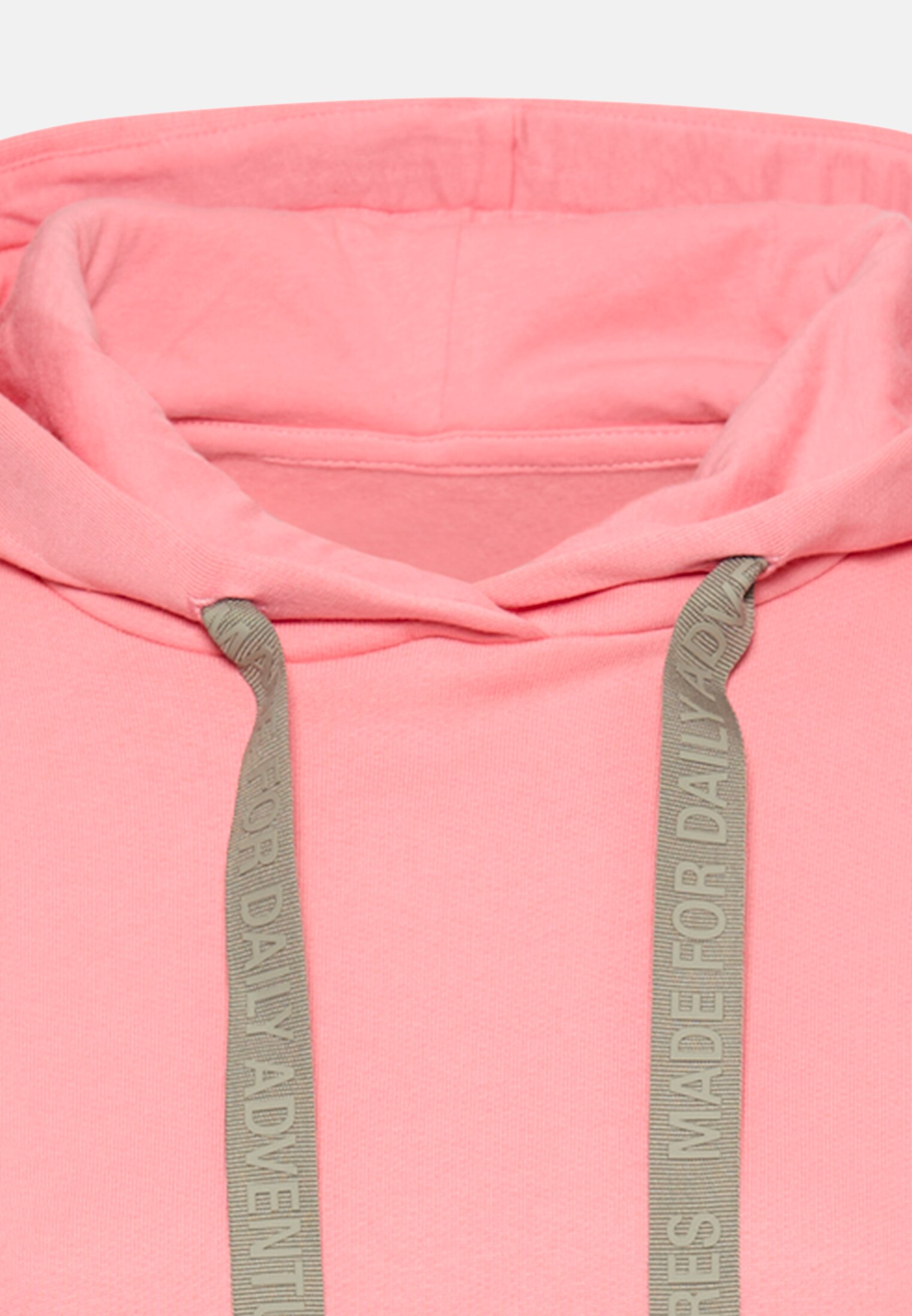 Damen Hoodie aus reiner Baumwolle Beere vorne nah