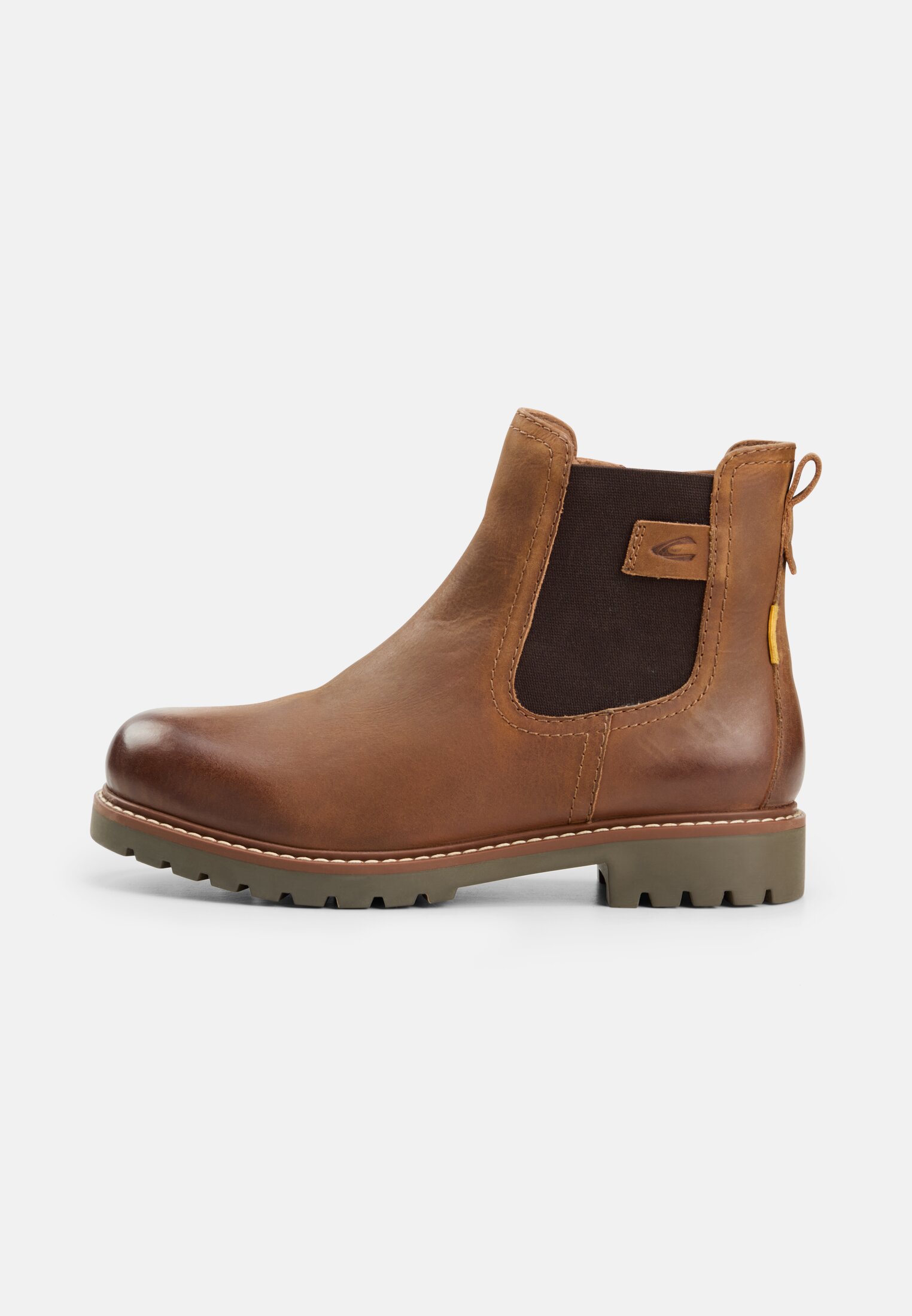 Damen Chelsea Boot mit Reißverschluss Braun frontal vorn