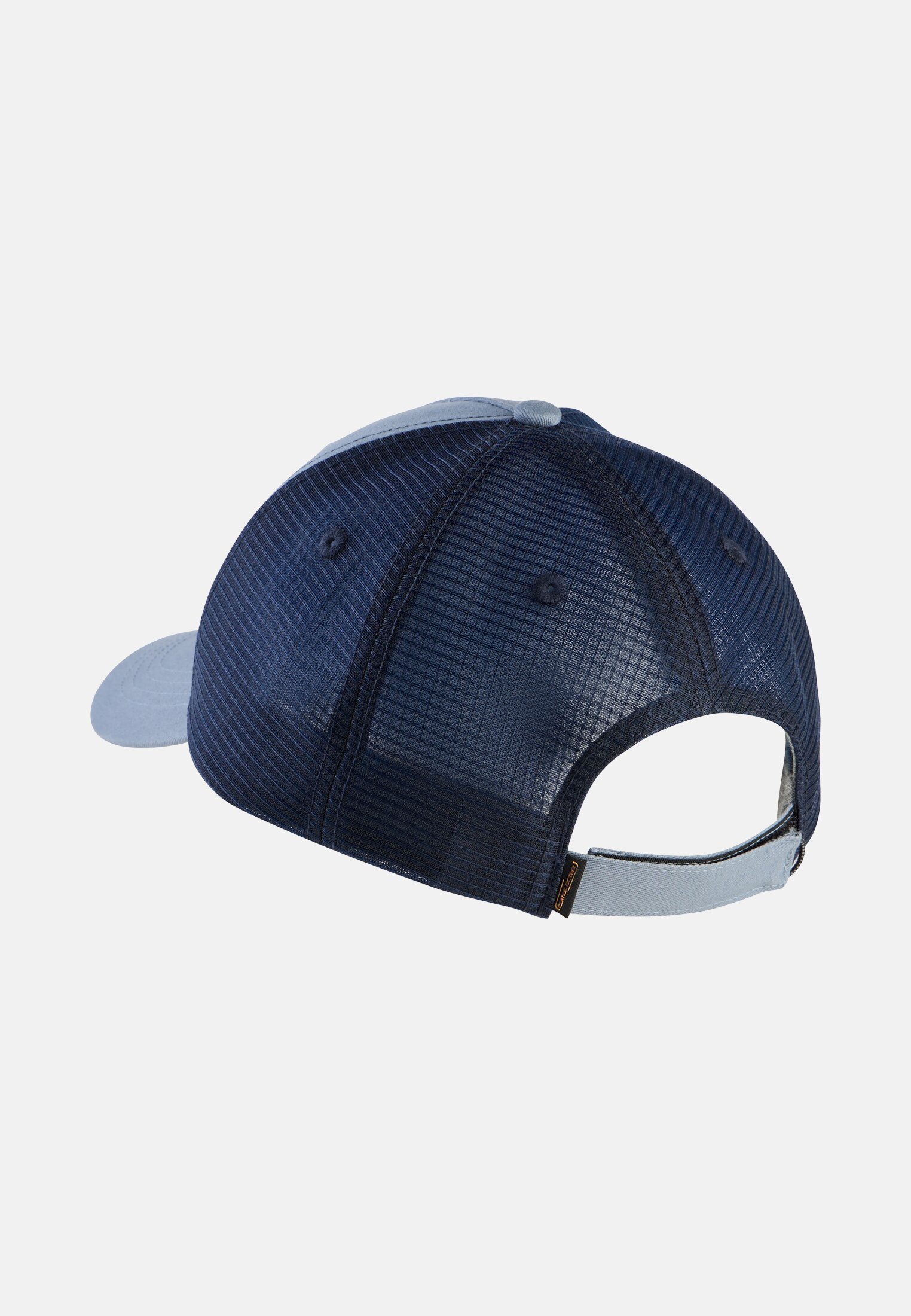 Herren Cap aus reiner Baumwolle Sturmblau frontal hinten