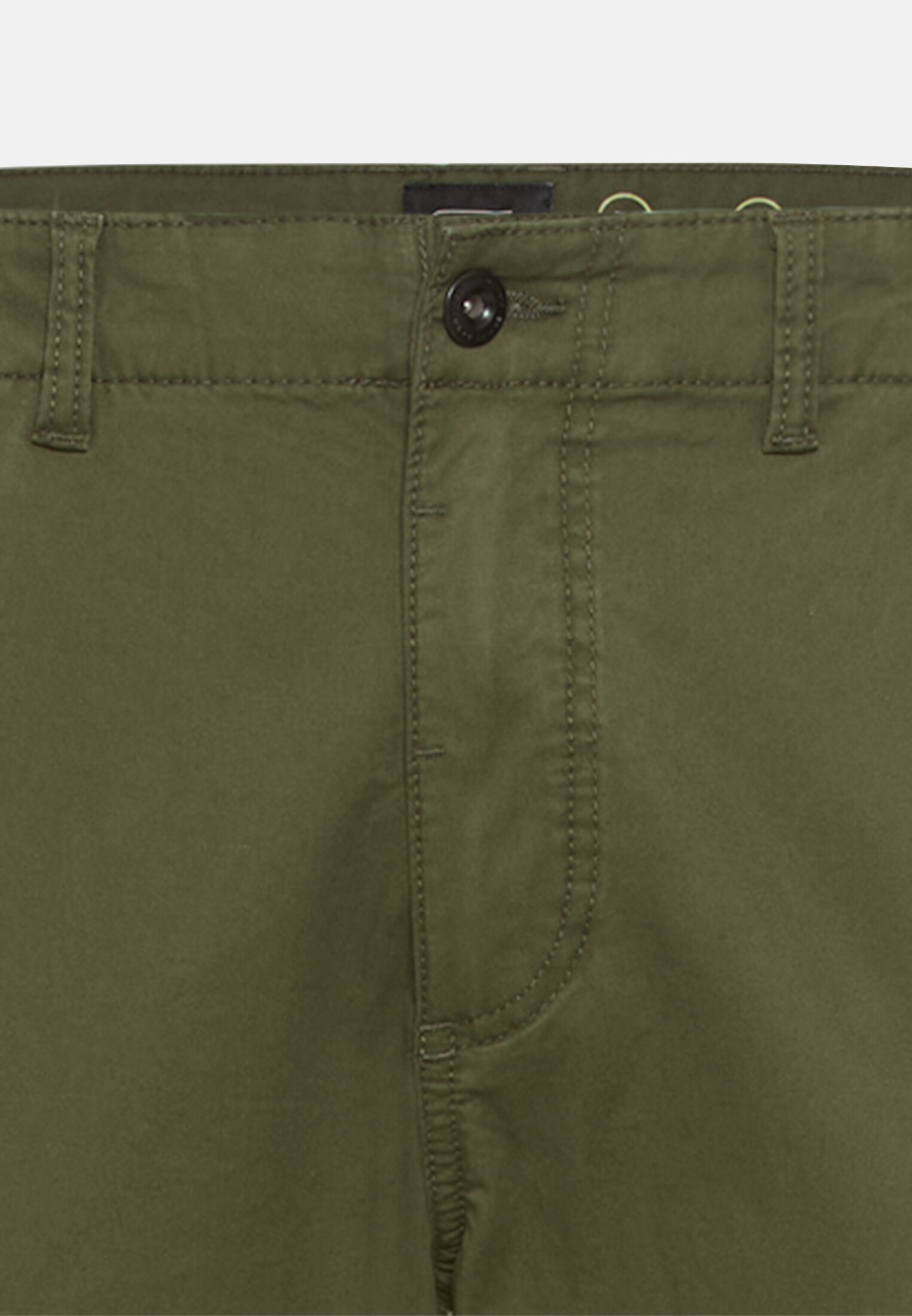 Men Cargo Regular Fit pants made of cottonmix Forest green front close