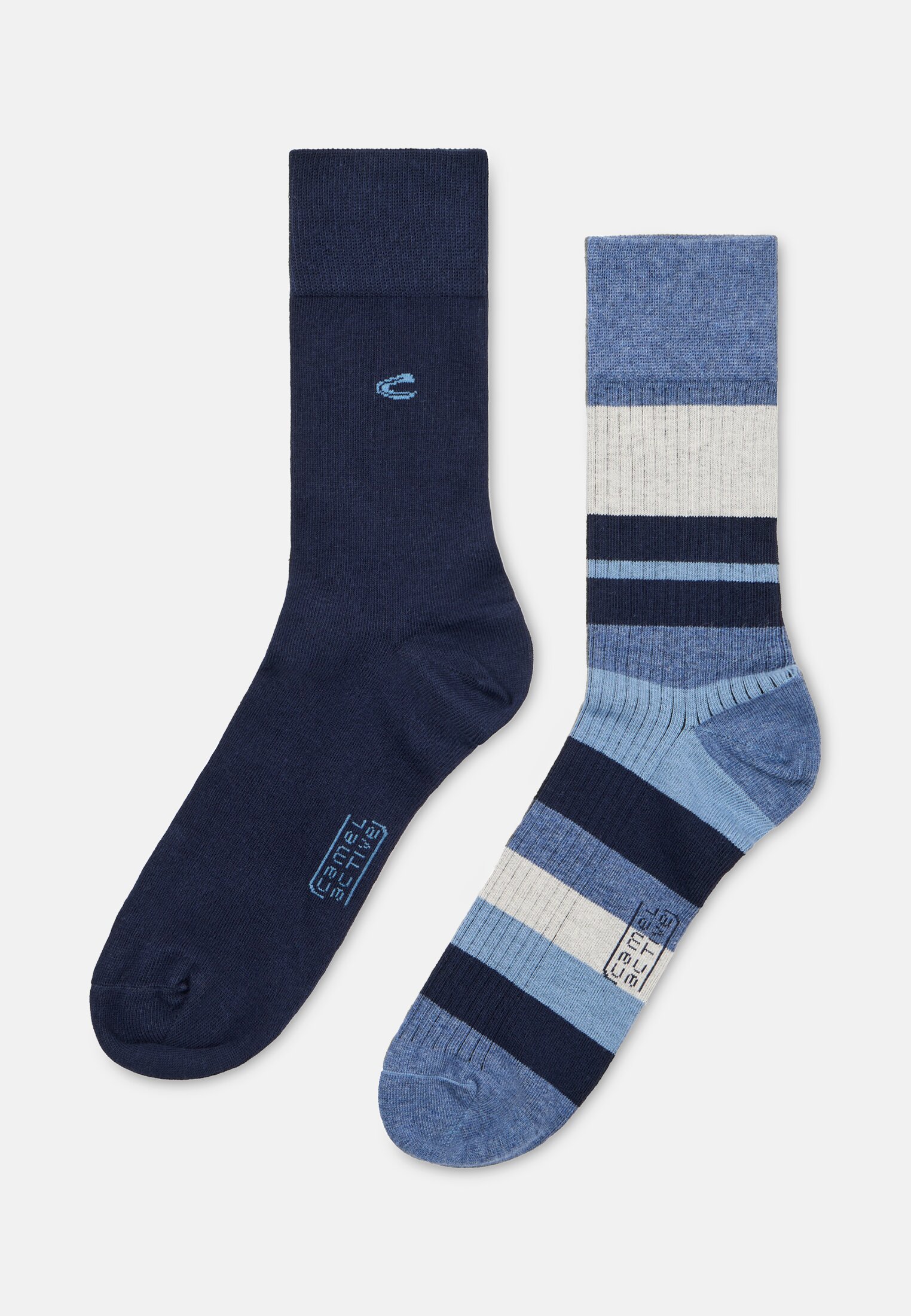 Herren Socken im 2er-Pack mit Baumwollmix Blau vorne nah
