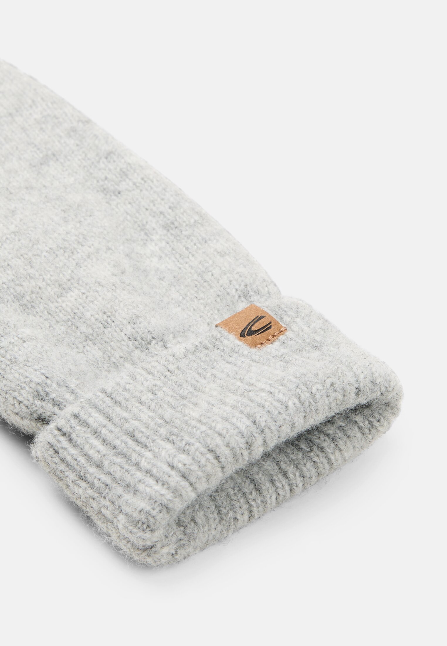 Women Knitted gloves with fleece lining Grey frontal top