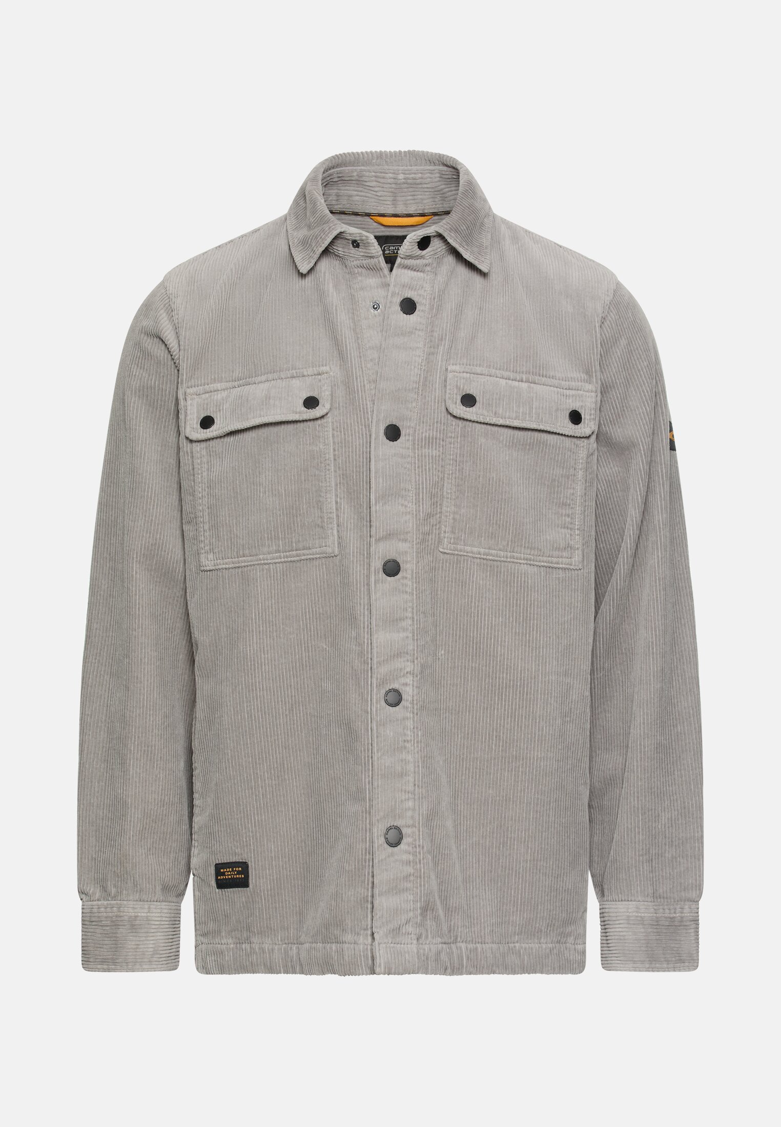 Men Cord overshirt made of 100% cotton Grey frontal front
