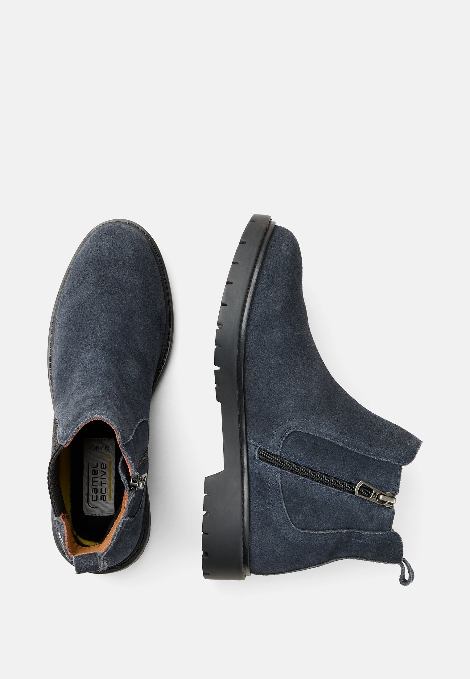 Women Chelsea boot made of genuine leather frontal top
