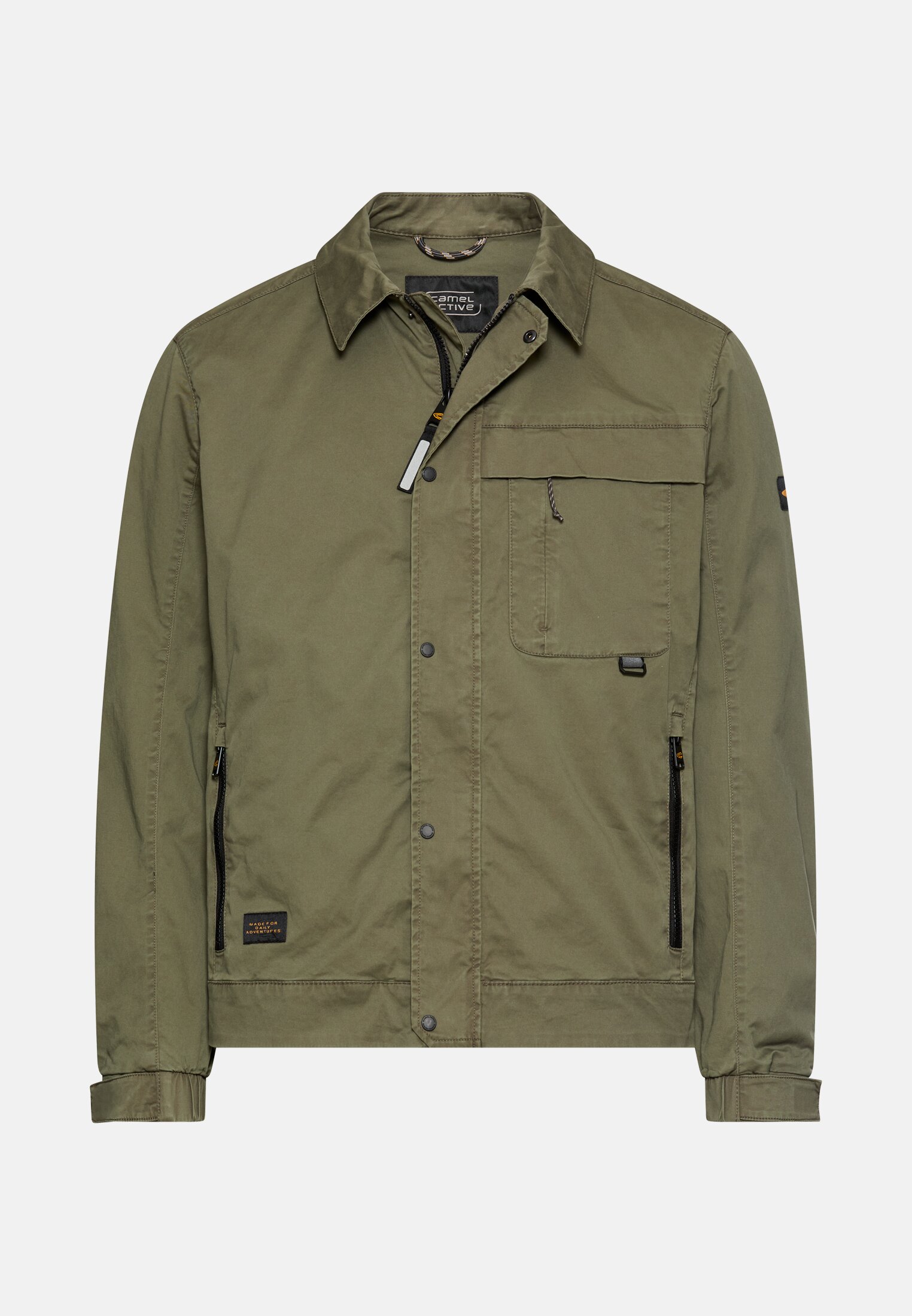 Heren Blouson met binnenzakken Olijfgroen frontaal voor