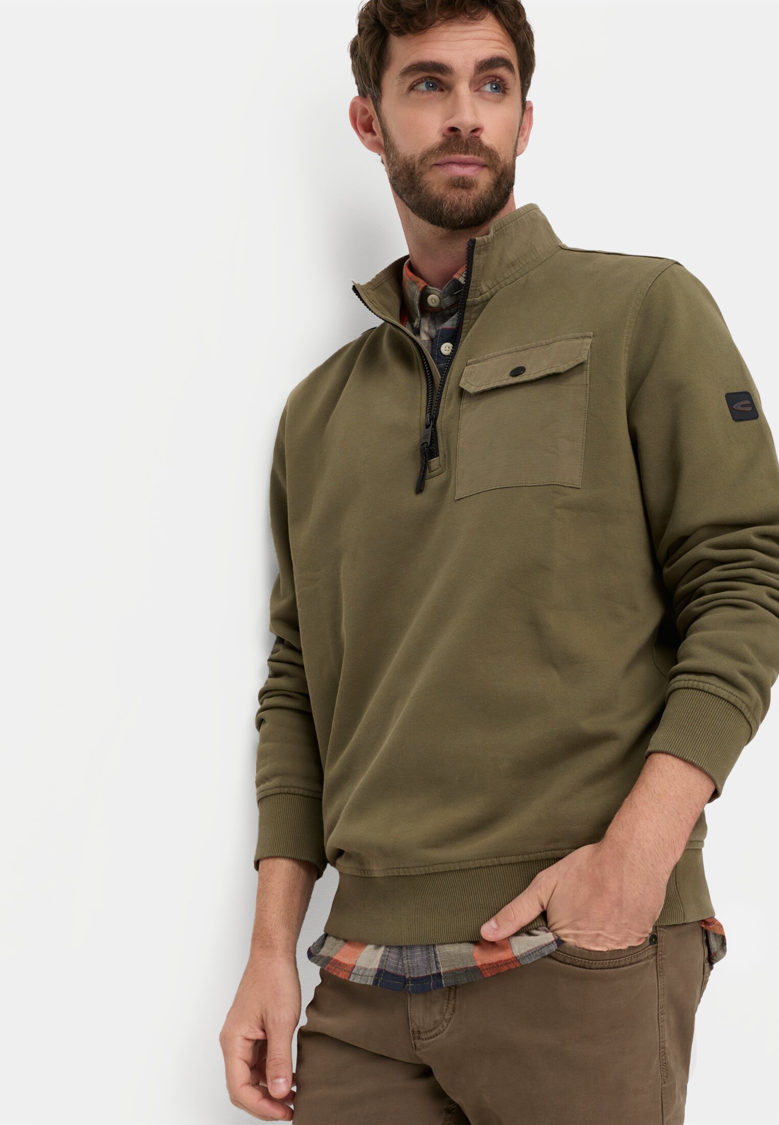 Heren Troyer met reflecterende details Olijfgroen gedragen emotional 