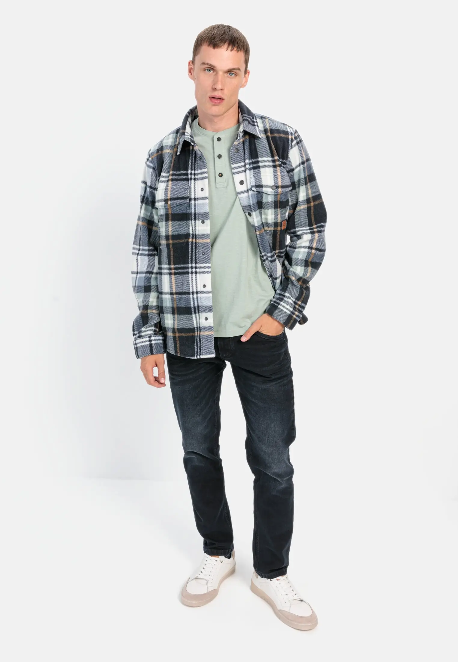 Overshirt für Herren in Weiß-Grau | 3XL | camel active 