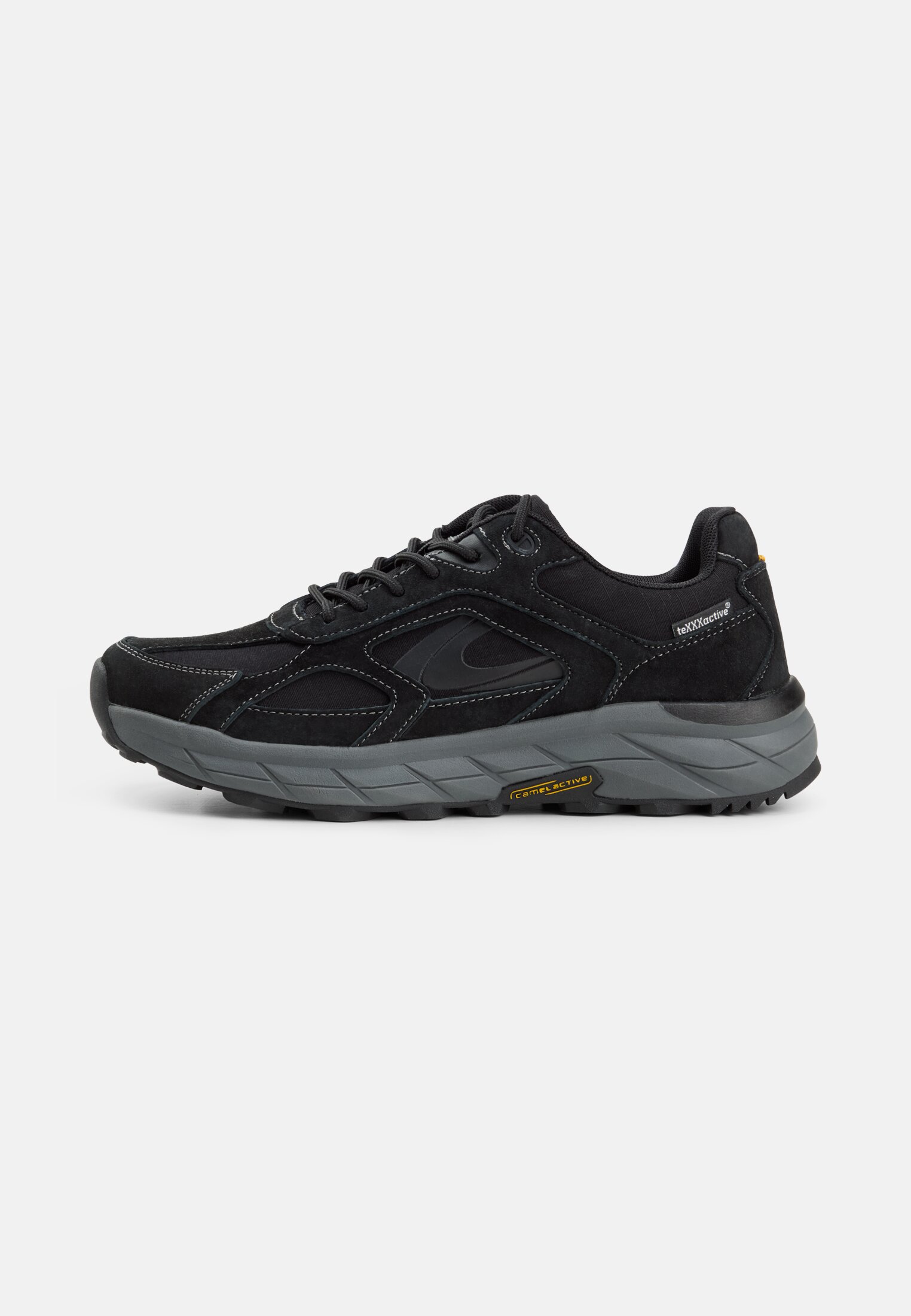 Men Sneakers made of nubuck leather Black frontal front