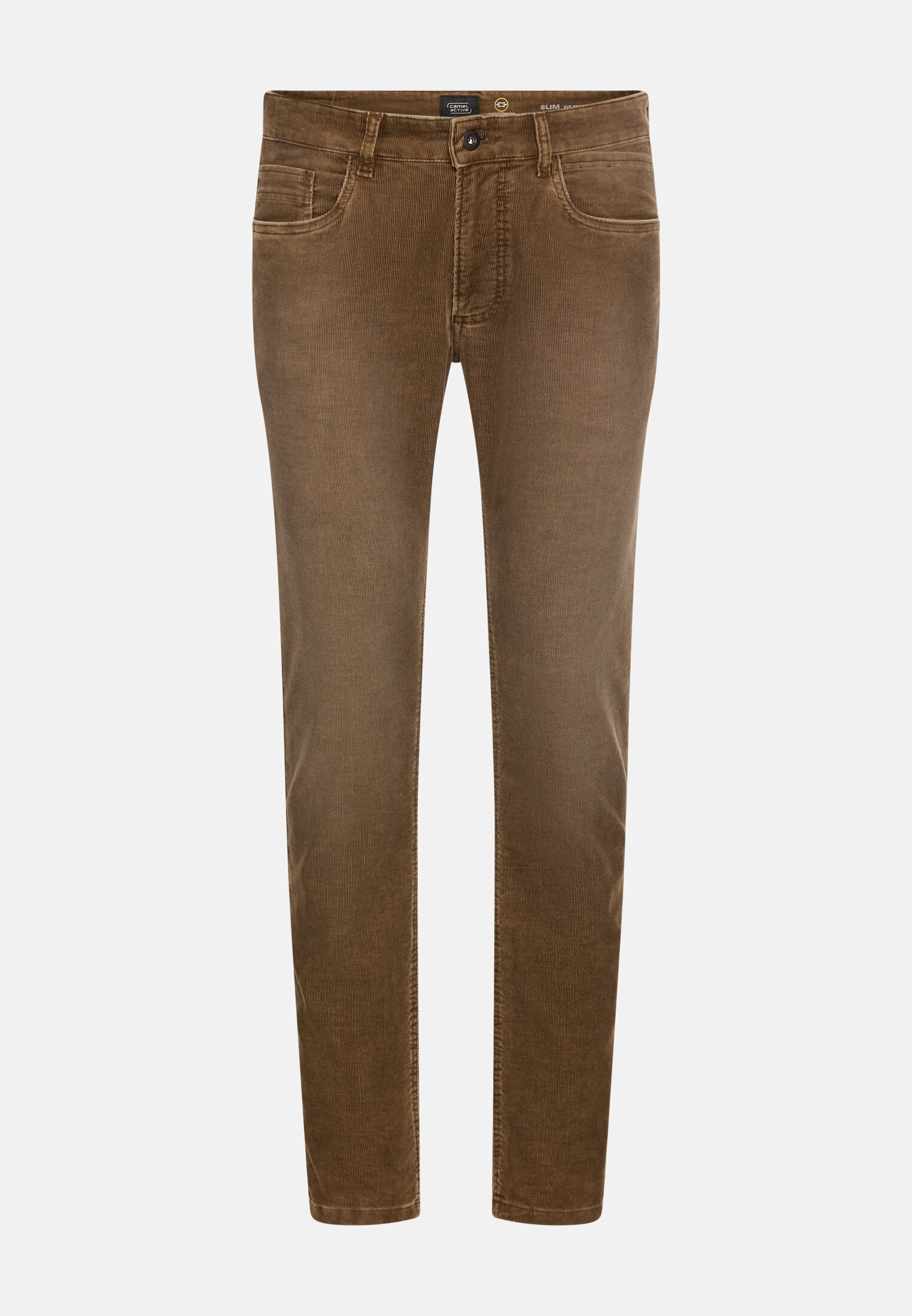 Men Slim Fit 5-pocket trousers Sepia brown frontal front