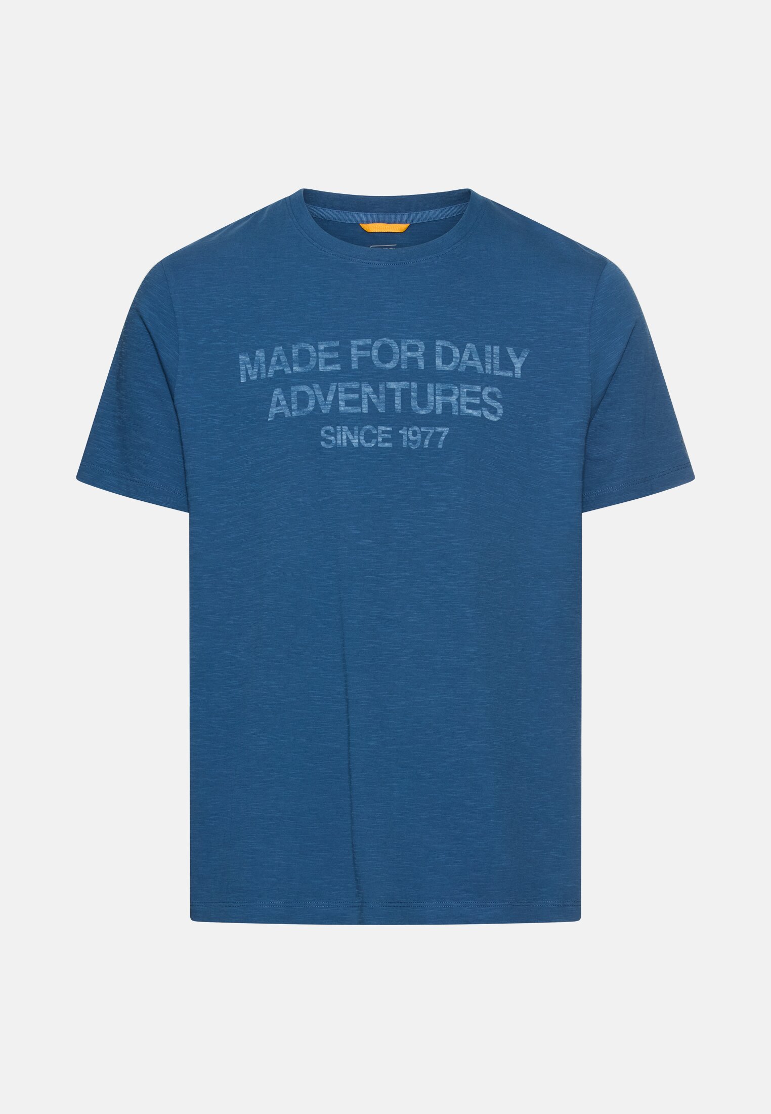 Herren T-Shirt mit reflektierenden Details Indigoblau frontal vorn