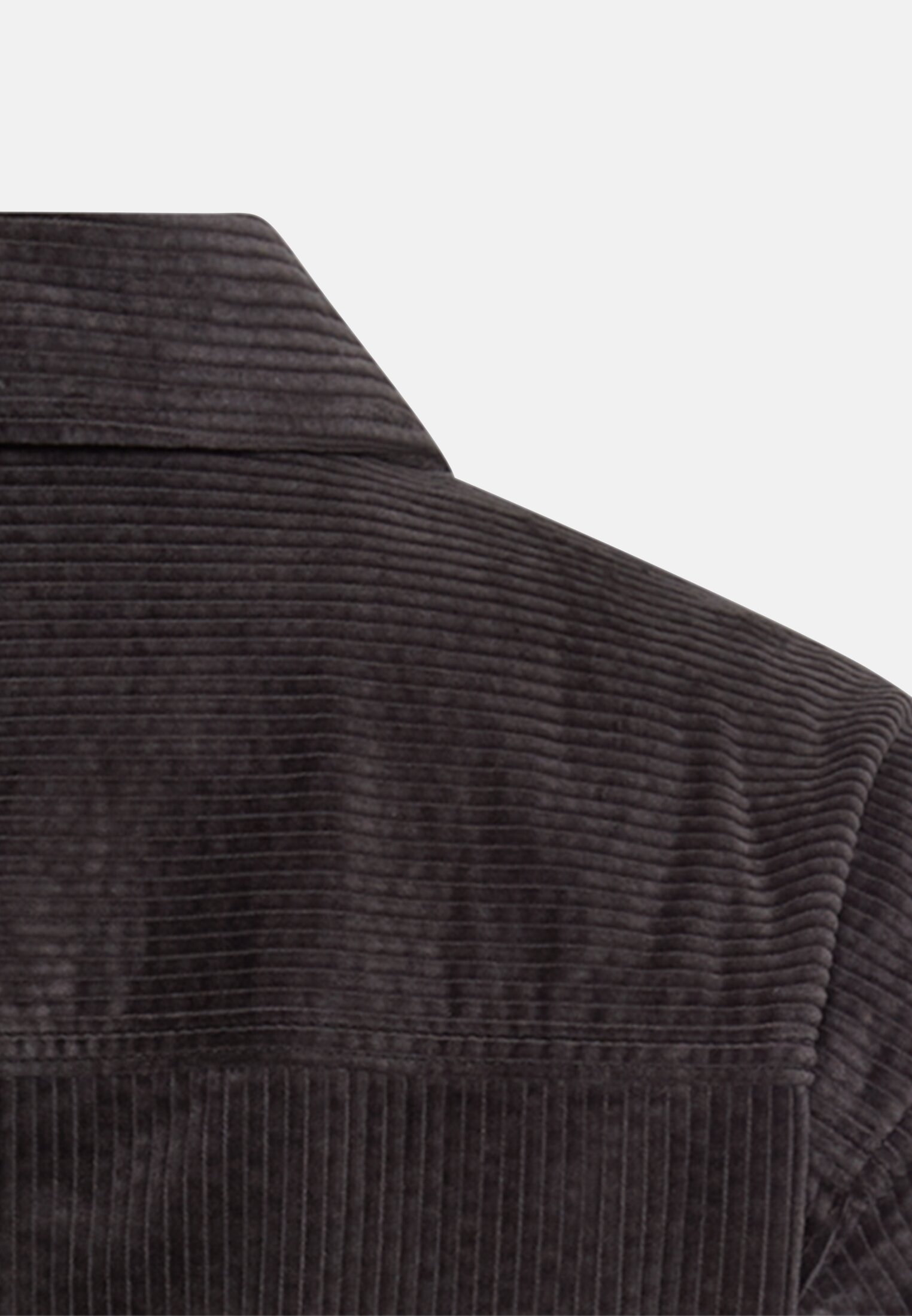 Damen Cord-Bluse aus reiner Baumwolle Kaviar hinten nah