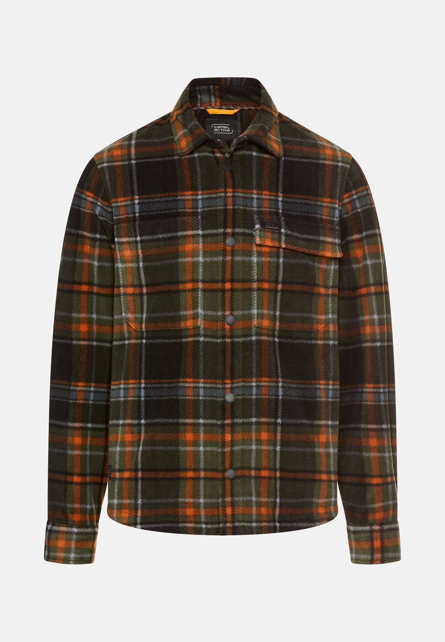 Herren Overshirt mit Seitentaschen Zimt frontal vorn