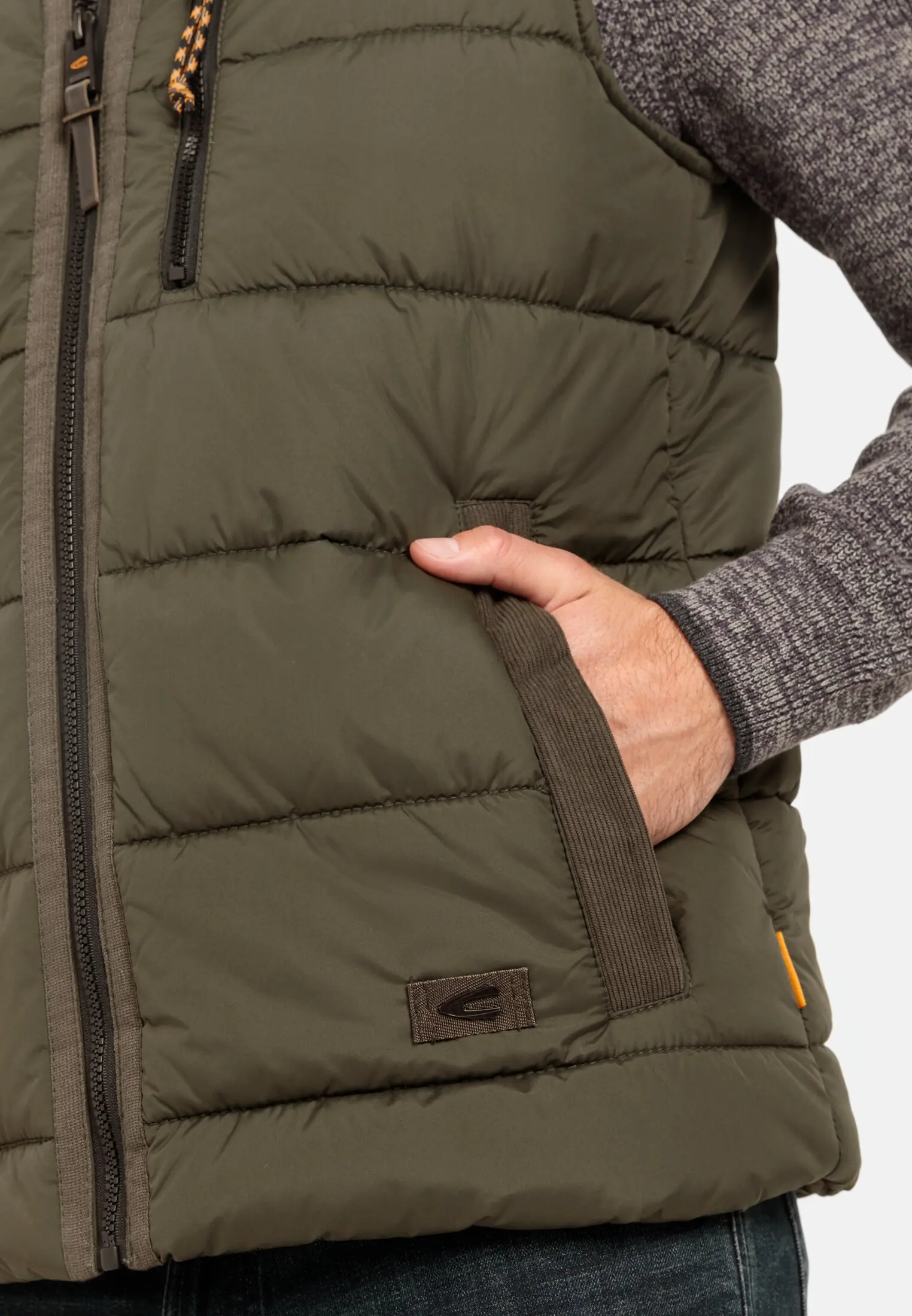 Outdoor Weste für Herren in Dunkel Khaki | 52 