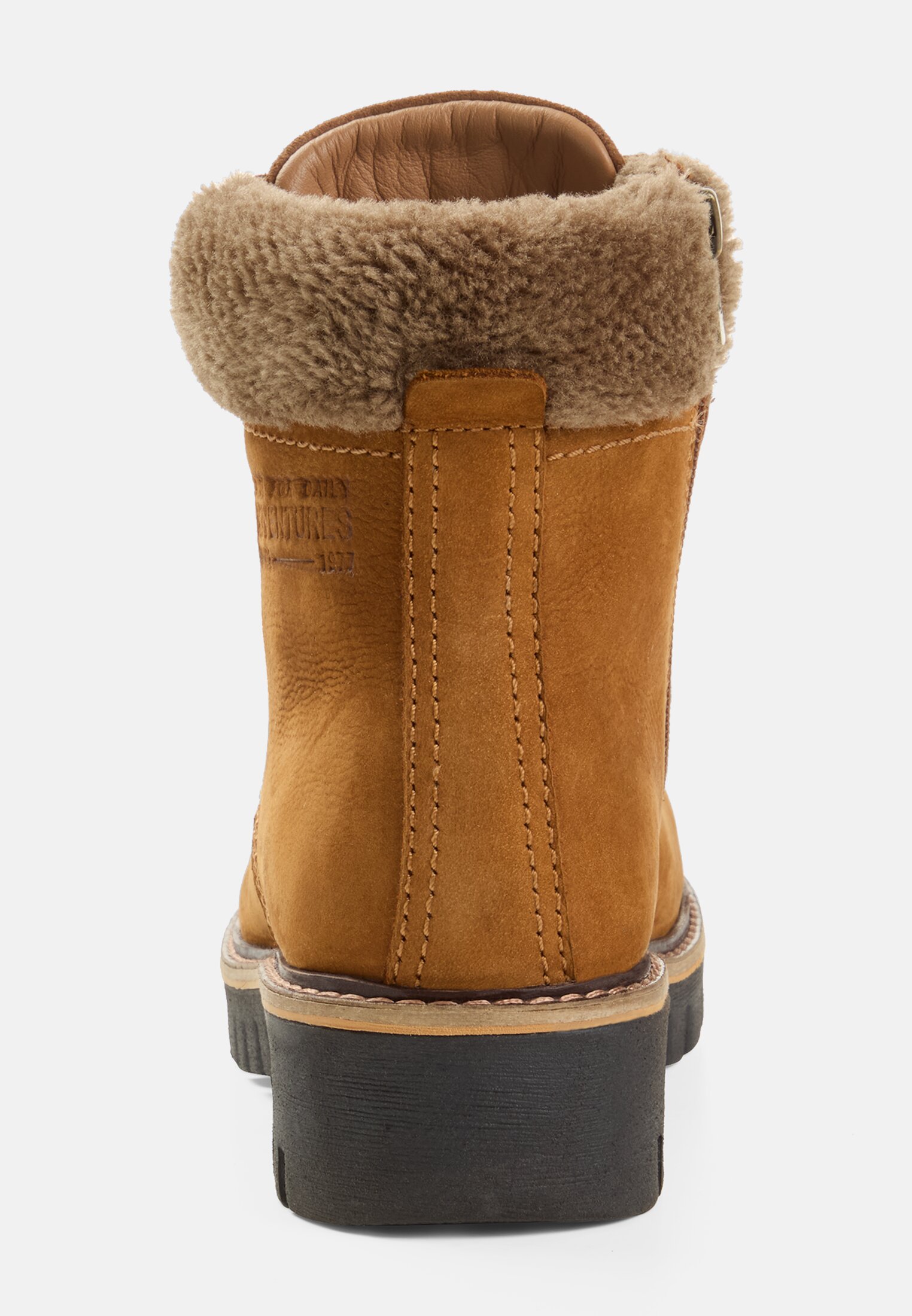 Damen Lederschuh mit Seitenzipper Orange vorne nah