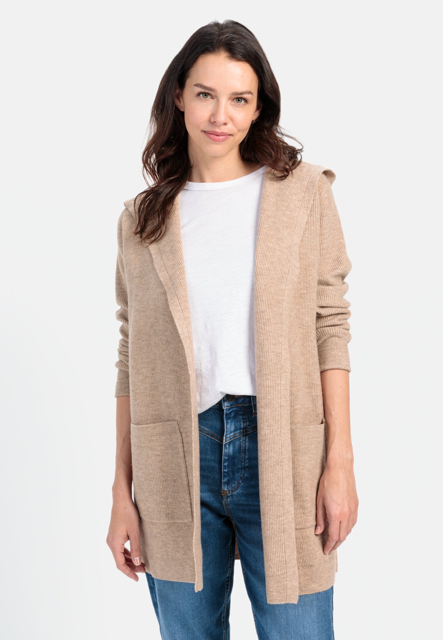 Camel maxi cardigan deals