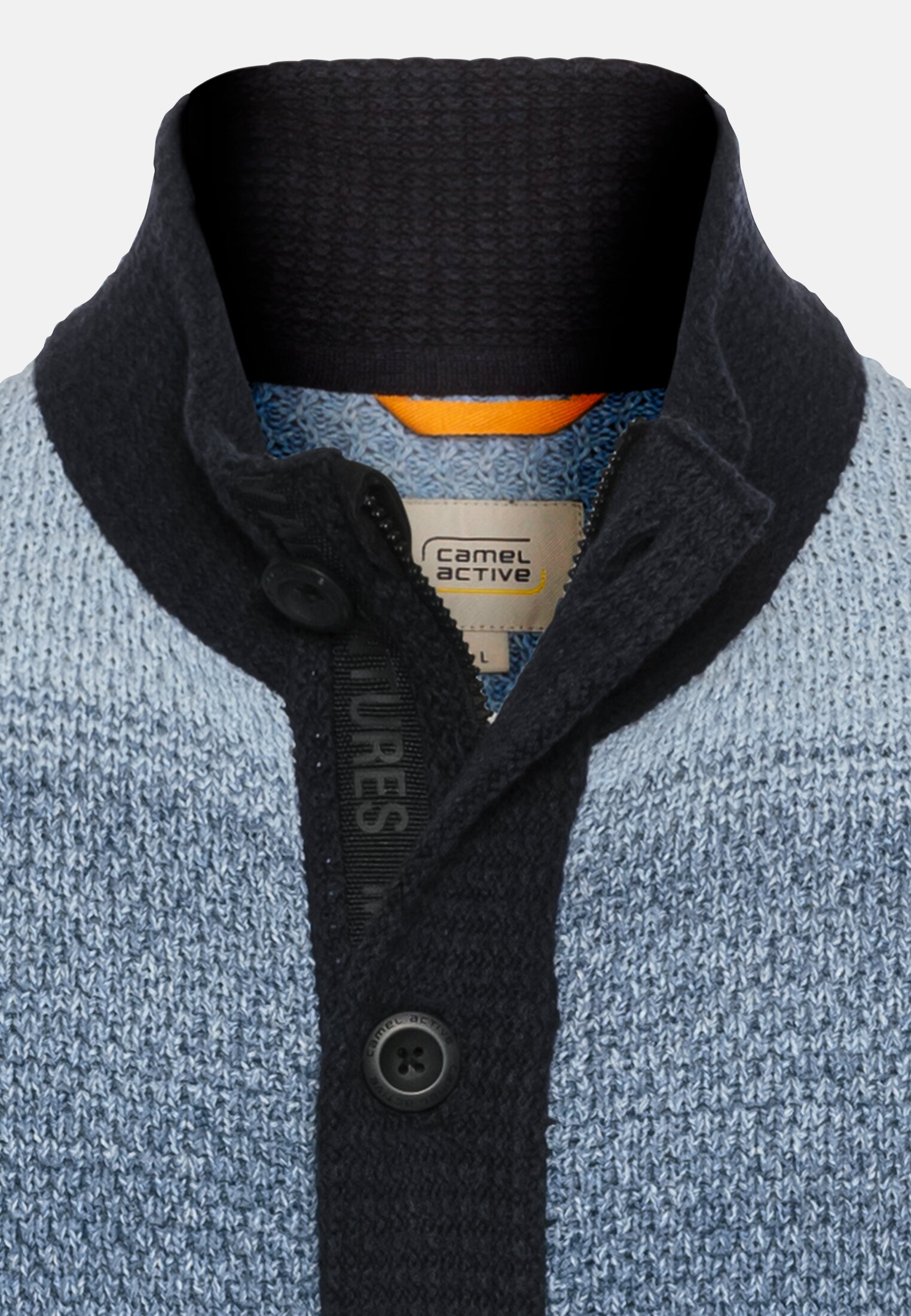 Cardigan for Men in blue camel active