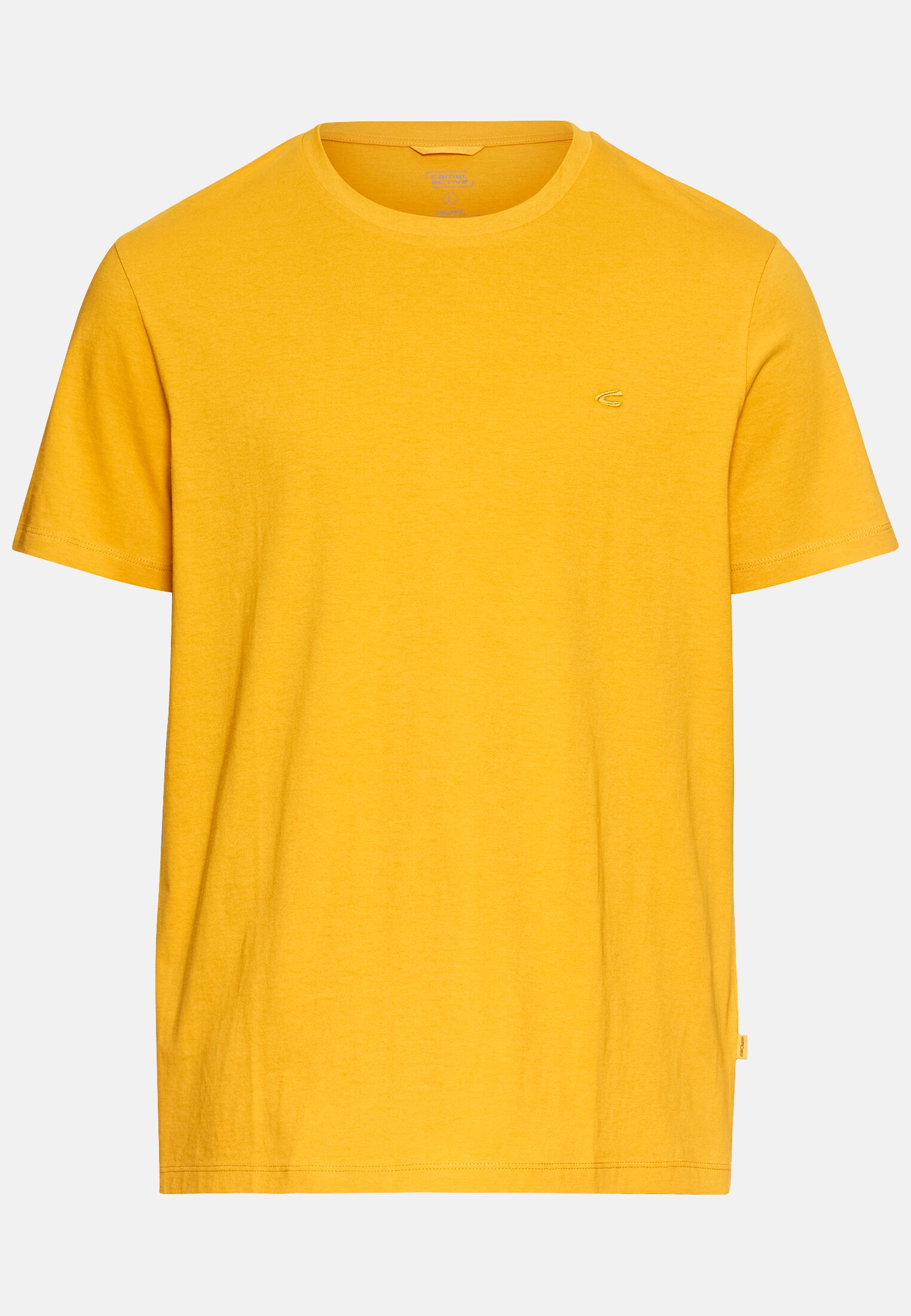 Men Basic T-shirt made of pure cotton Orange frontal front