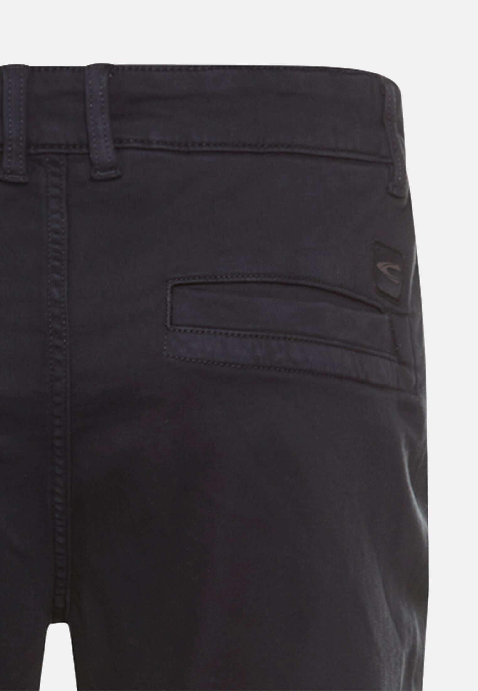 Herren Chino Regular Fit aus Baumwolle mit Stretchanteil Navyblau hinten nah
