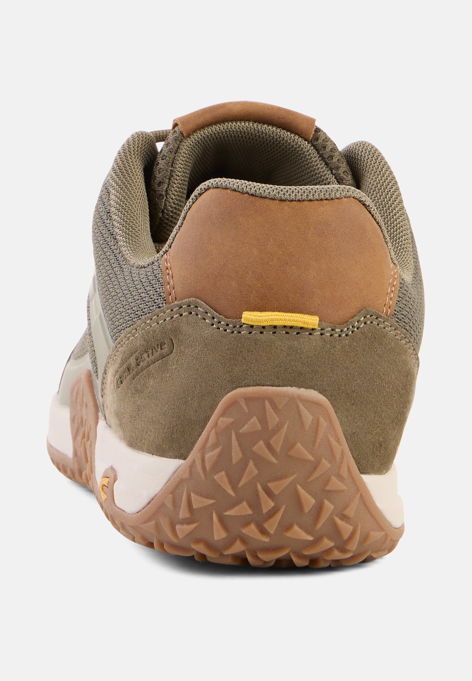 Men Low sneaker with flexible soft sole Khaki front close