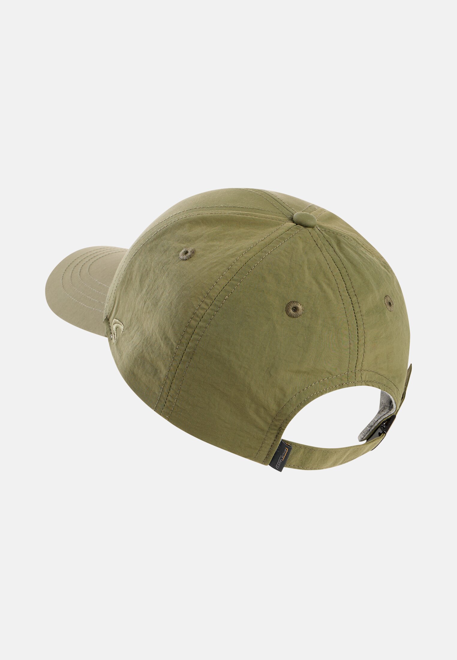 Herren Cap mit verstellbaren Details Olivgrün frontal hinten