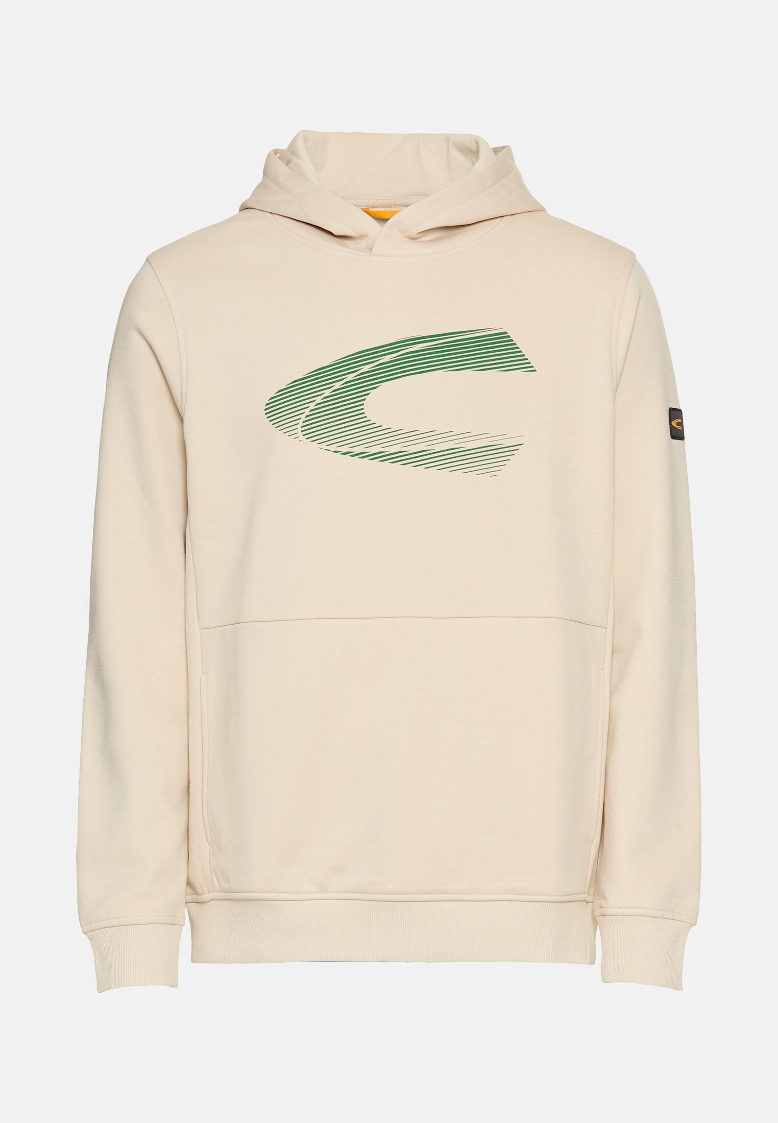 Heren Hoodie van katoenmix Haver frontaal voor