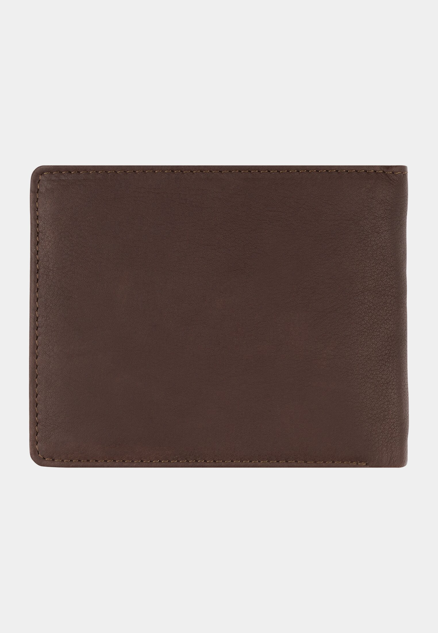 Men Leather Wallet in Genuine Leather Brown frontal back