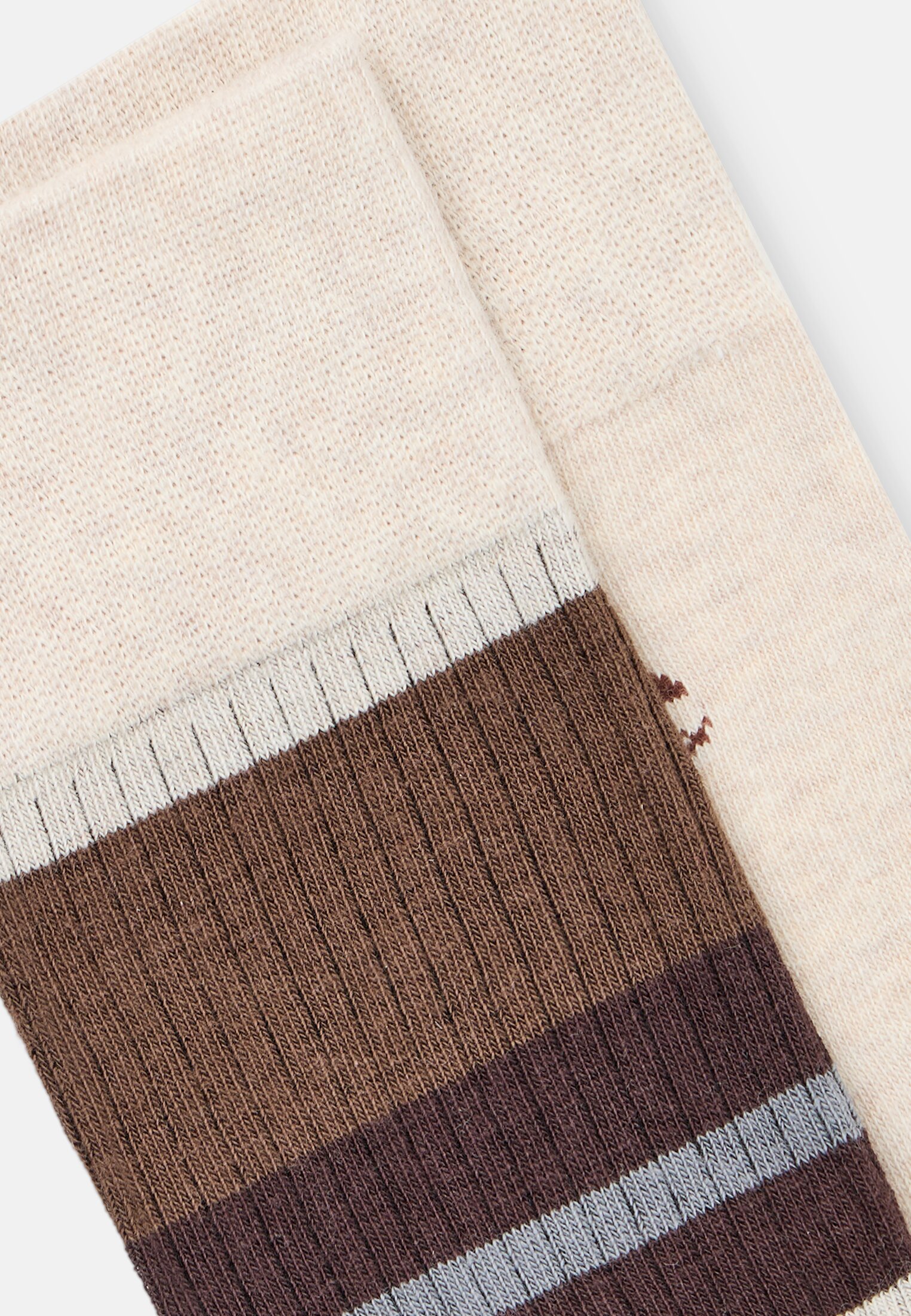 Herren Socken im 2er-Pack mit Baumwollmix Beige hinten nah