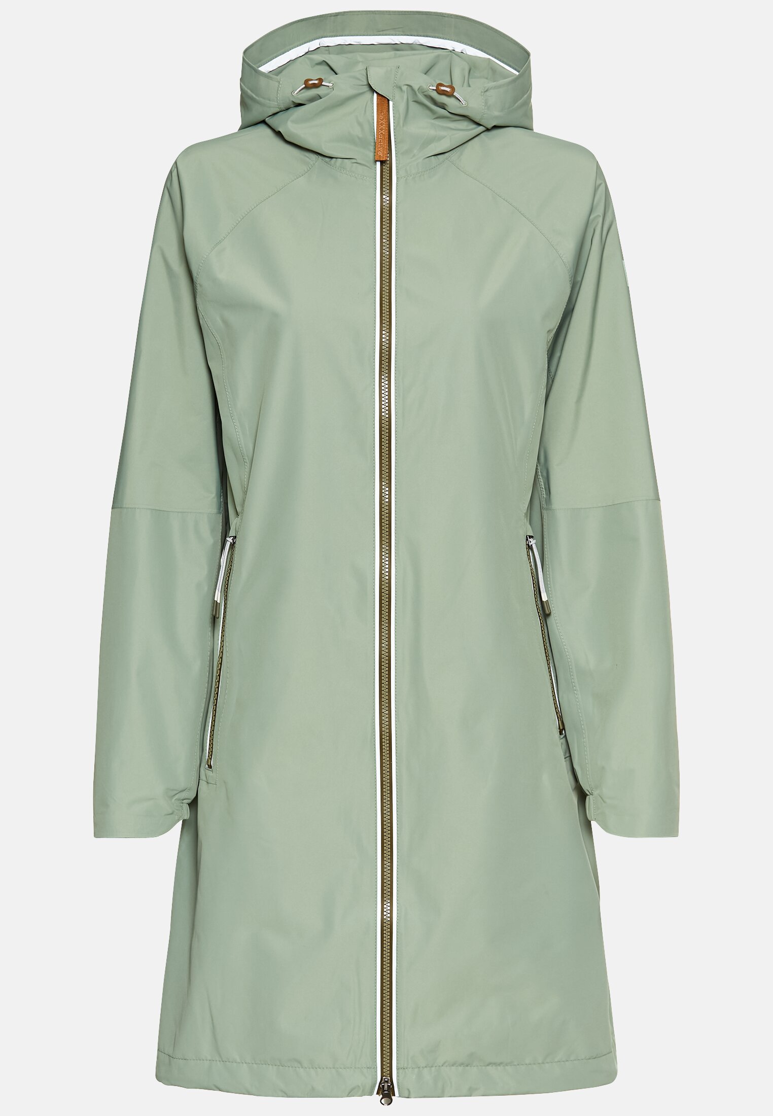 Women teXXXactive® functional coat with hood Mintgreen frontal front