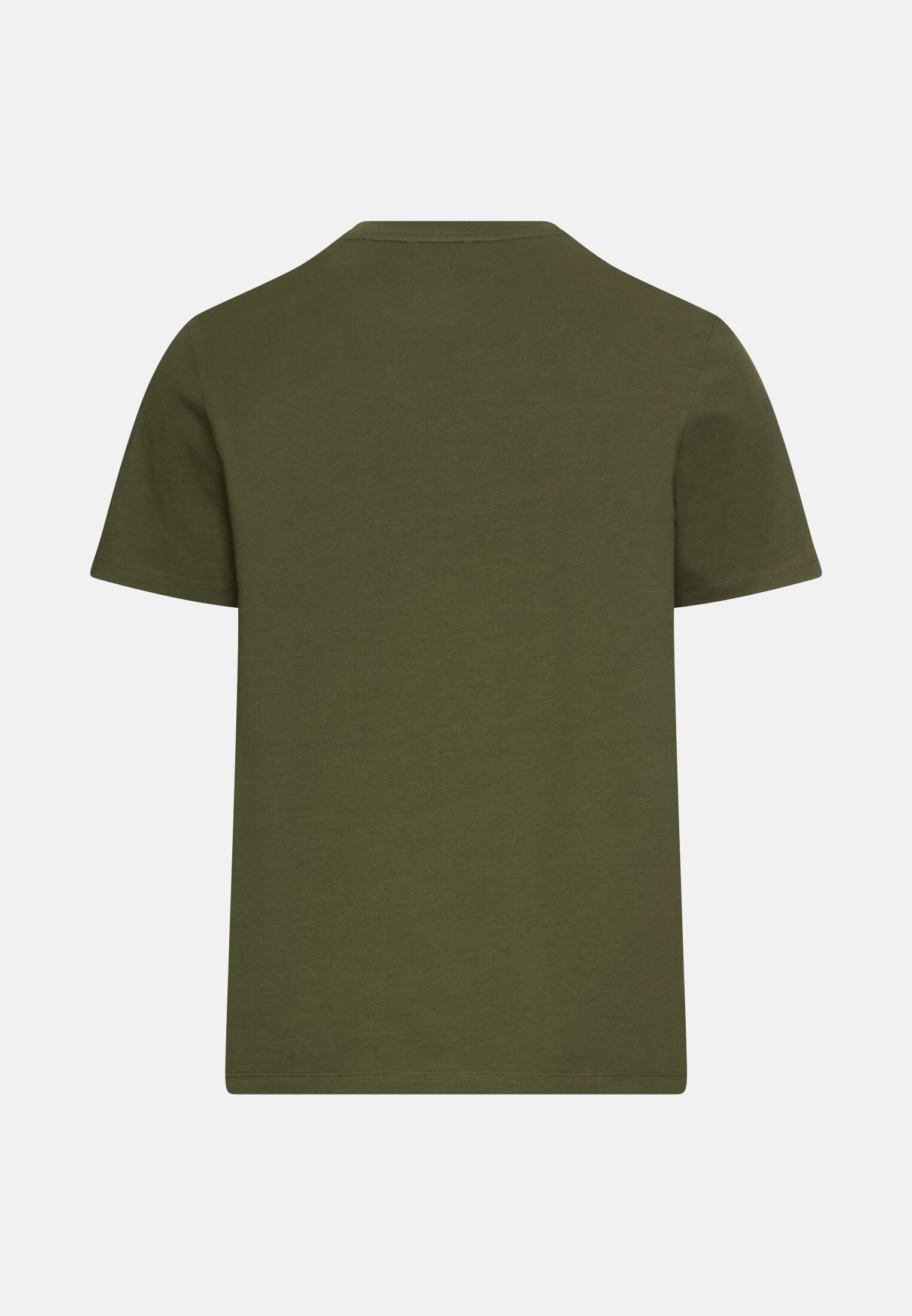Herren T-Shirt mit Rundhalsausschnitt Waldgrün frontal hinten