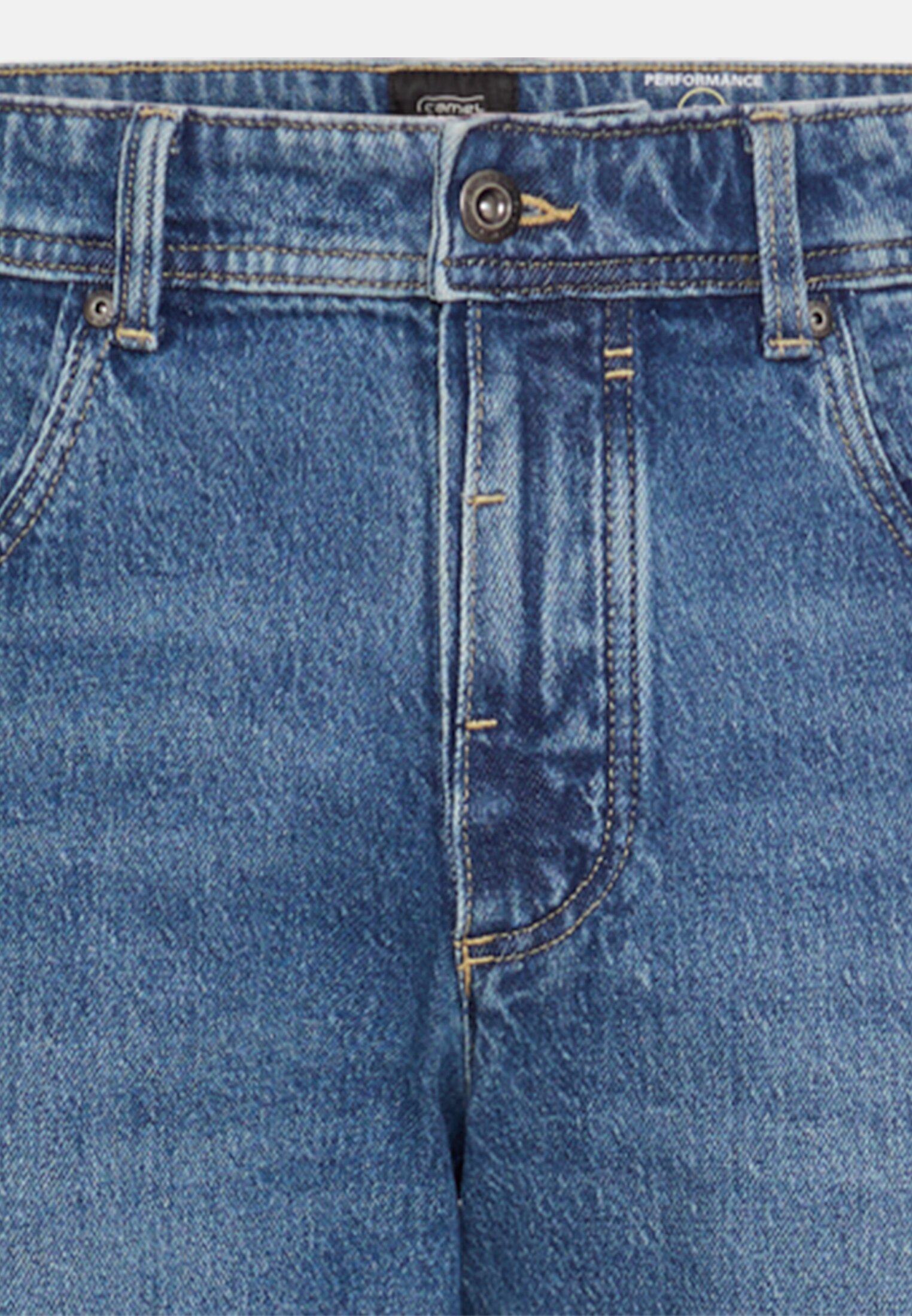 Men Relaxed fit jeans with 2-way stretch Ocean blue front close
