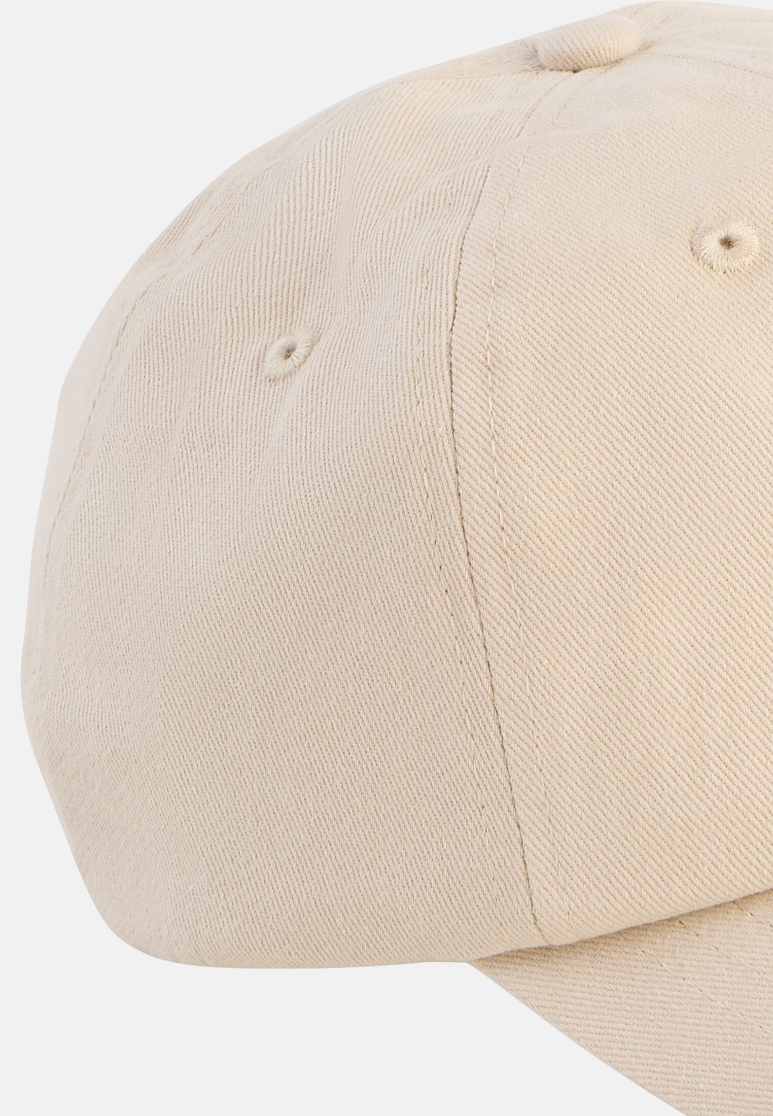 Vrouwen Cap van 100% katoen Zand front dichtbij