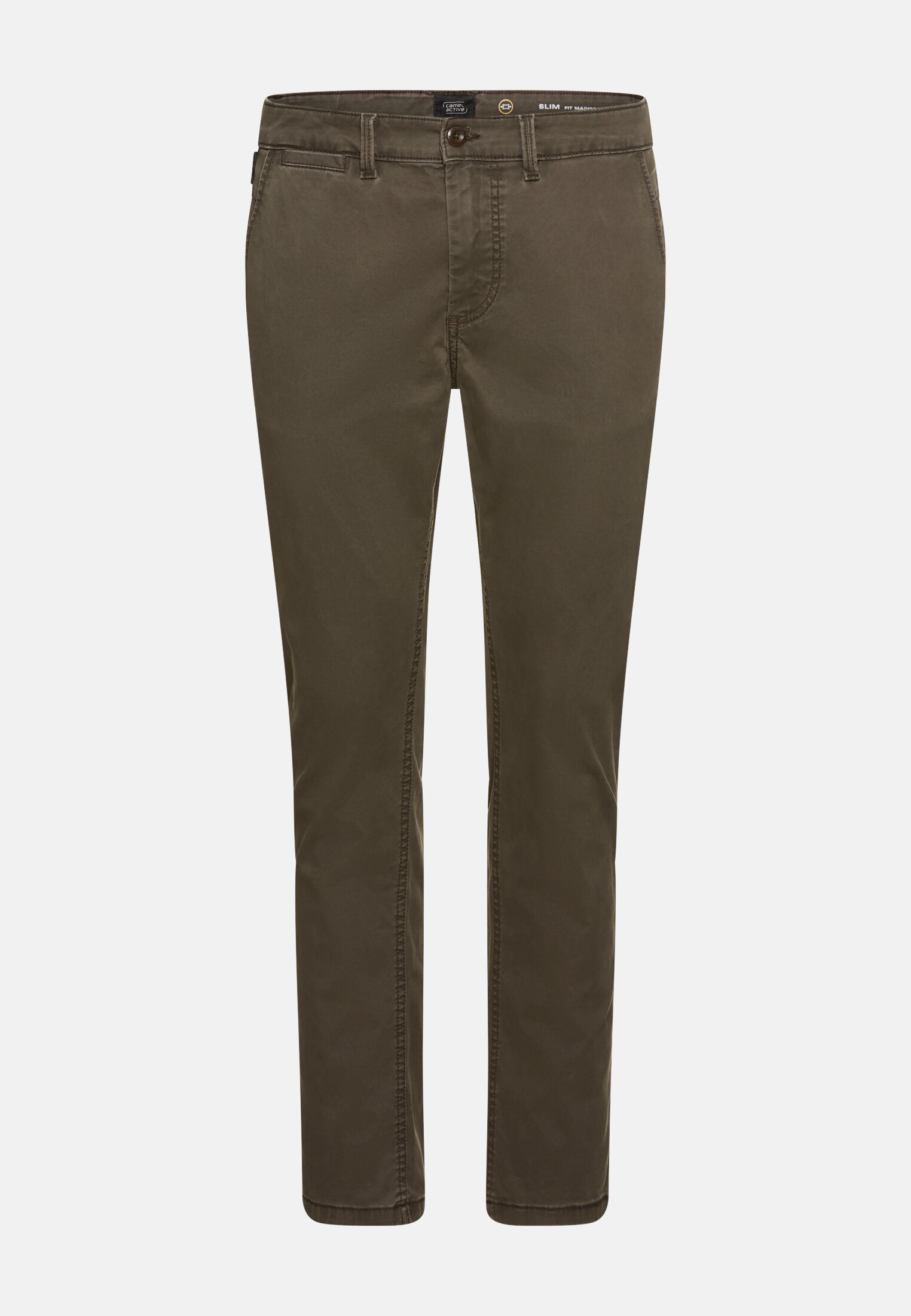 Men Slim Fit Chino Dark brown frontal front