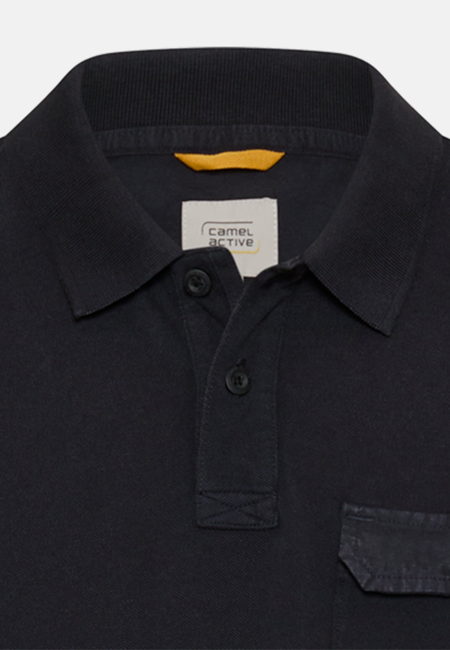 Men Polo shirt made of pure cotton Dark Blue front close