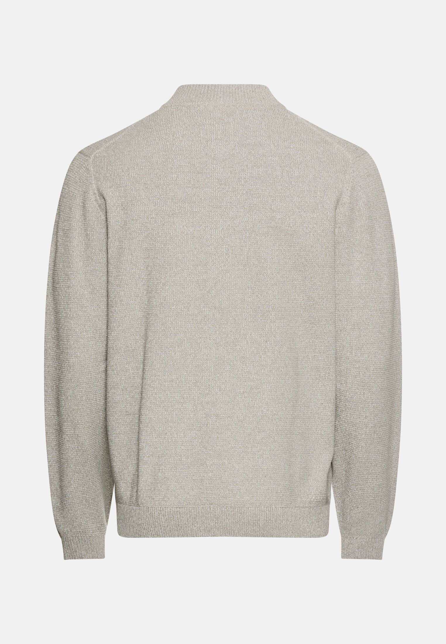 Men Cardigan with bomber collar Grey frontal back