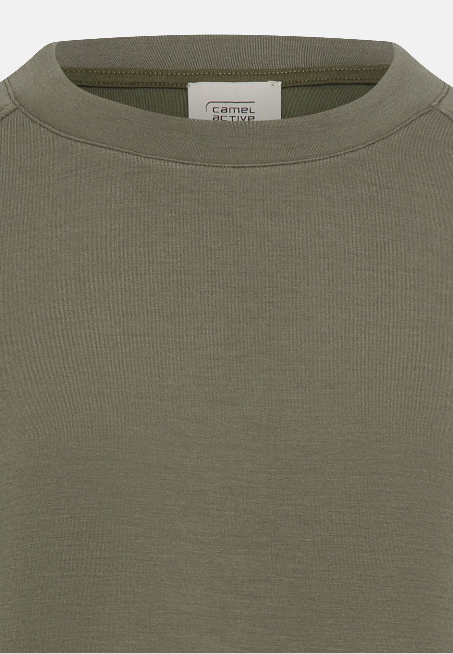 Damen Sweatshirt mit Raglanärmeln Dunkelgrün vorne nah