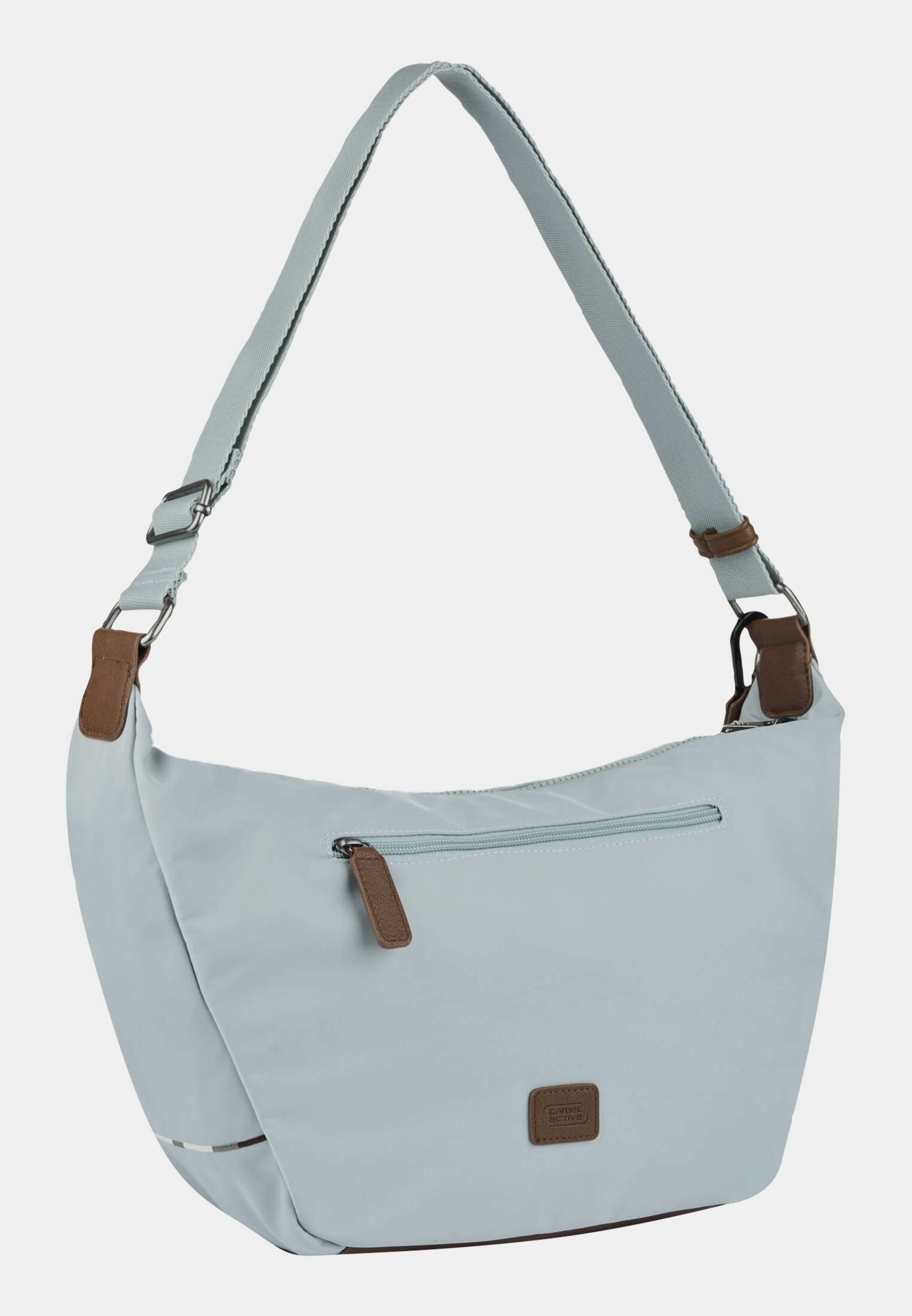Vrouwen AURUM Schoudertas met verstelbare schouderriem Lichtblauw frontaal achter